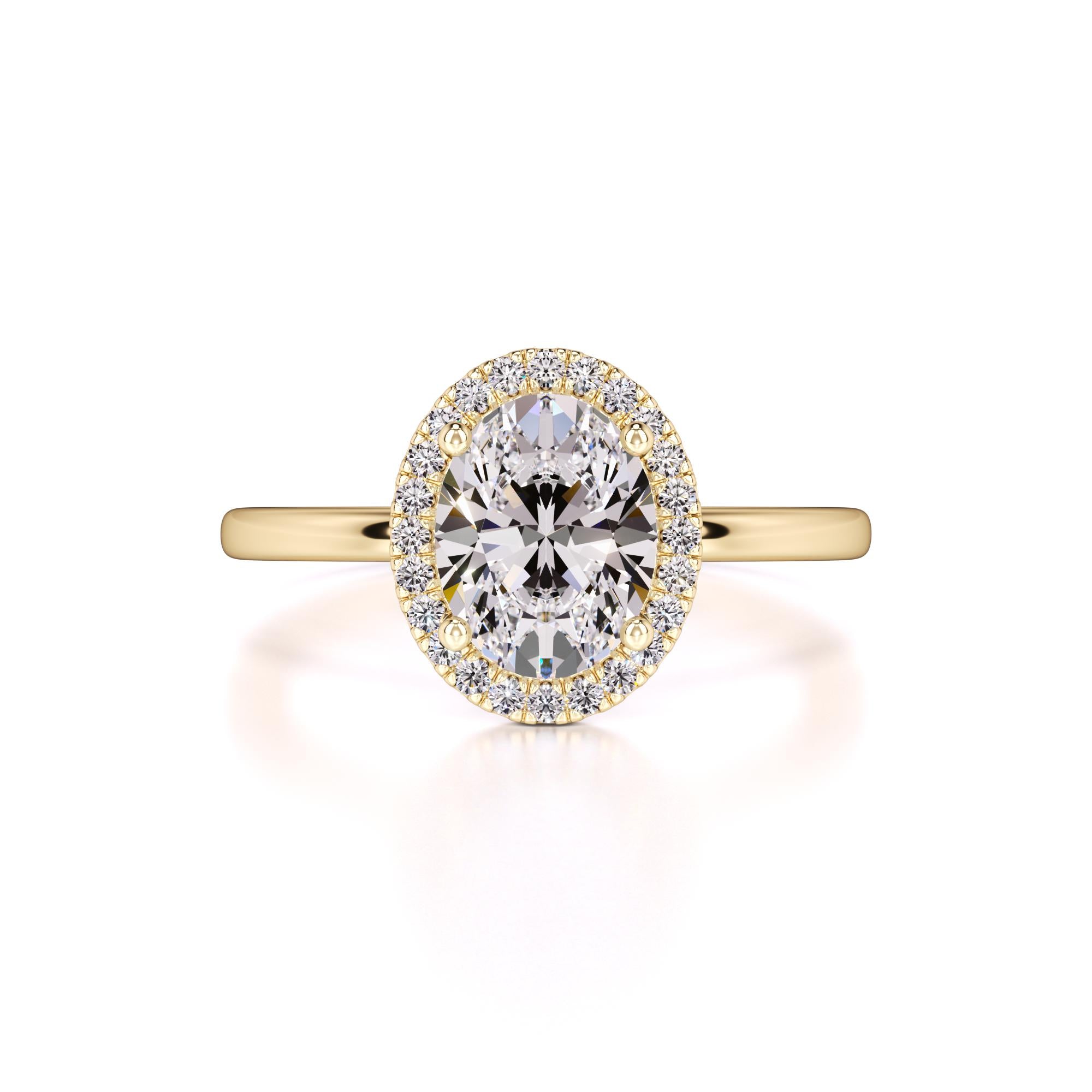 Gabriella Moissanite & Lab Grown Diamond Ring | Yellow Gold | 1