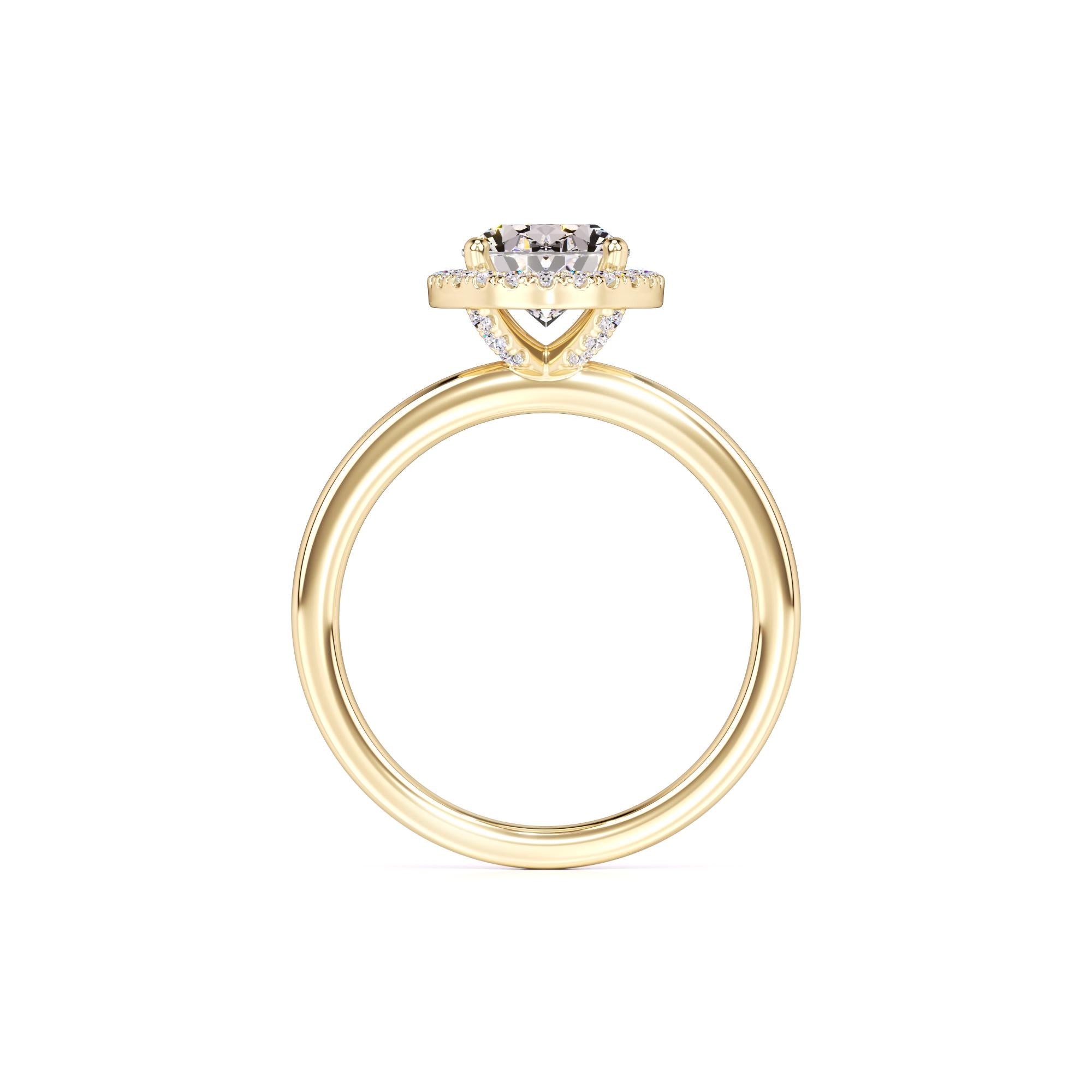 Gabriella Moissanite & Lab Grown Diamond Ring | Yellow Gold | 4