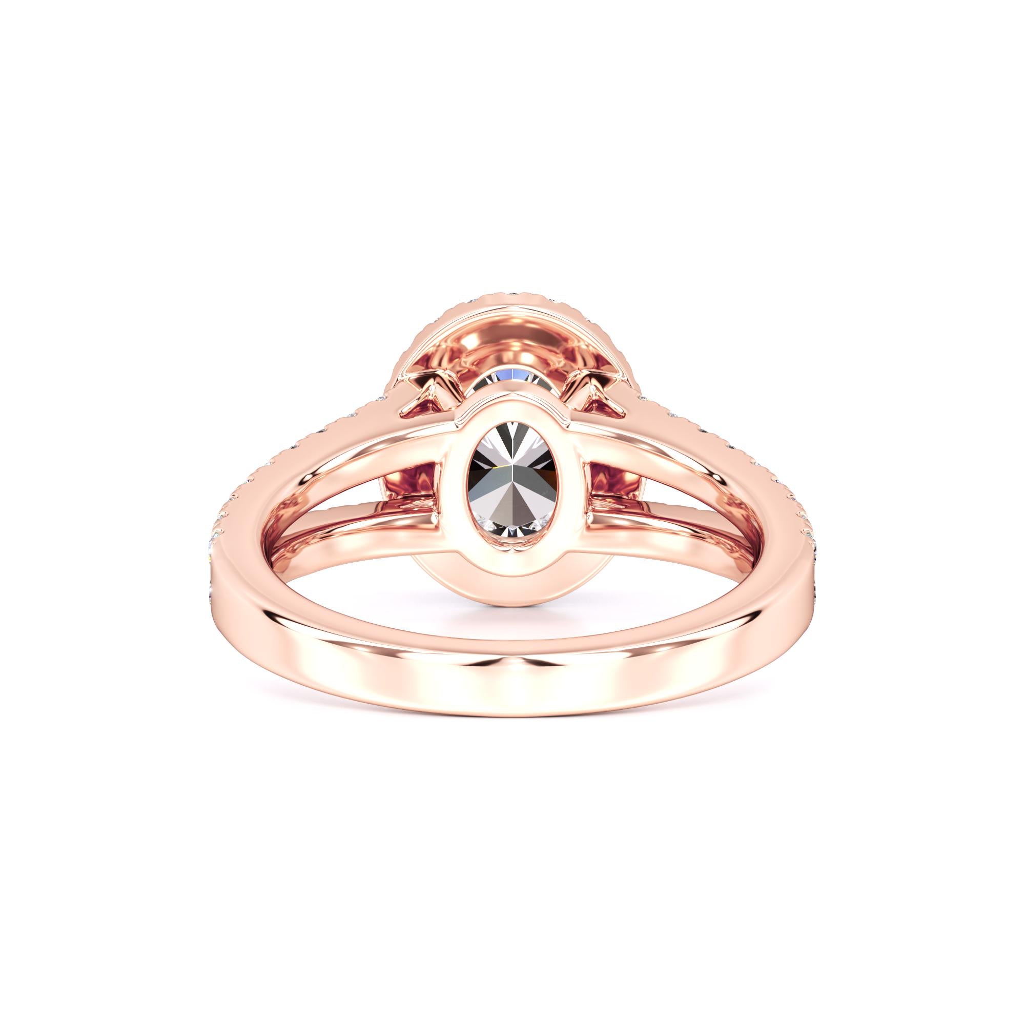 Zoe Moissanite & Lab Grown Diamond Ring | Rose Gold | 3