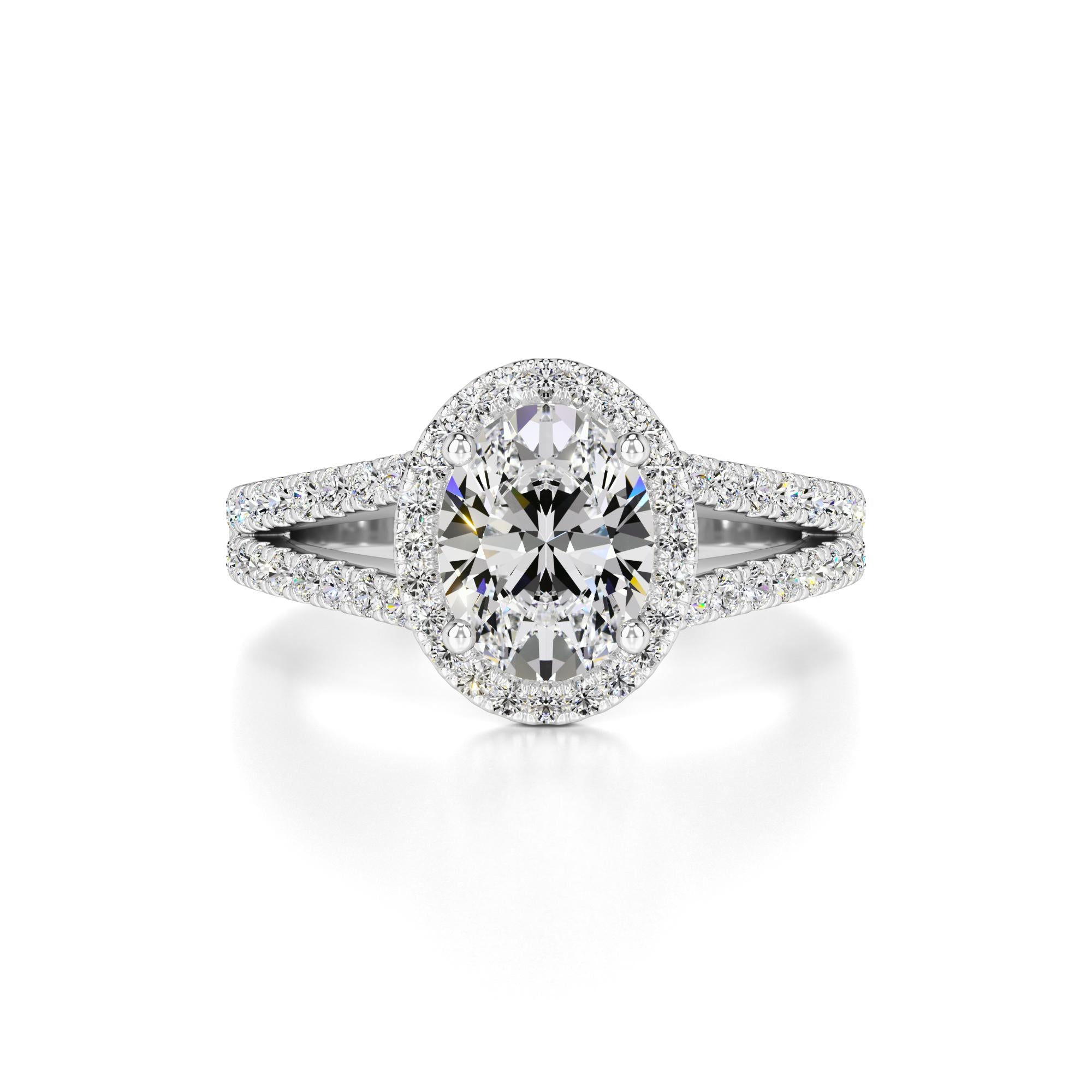 Zoe Moissanite & Lab Grown Diamond Ring | White Gold | 1