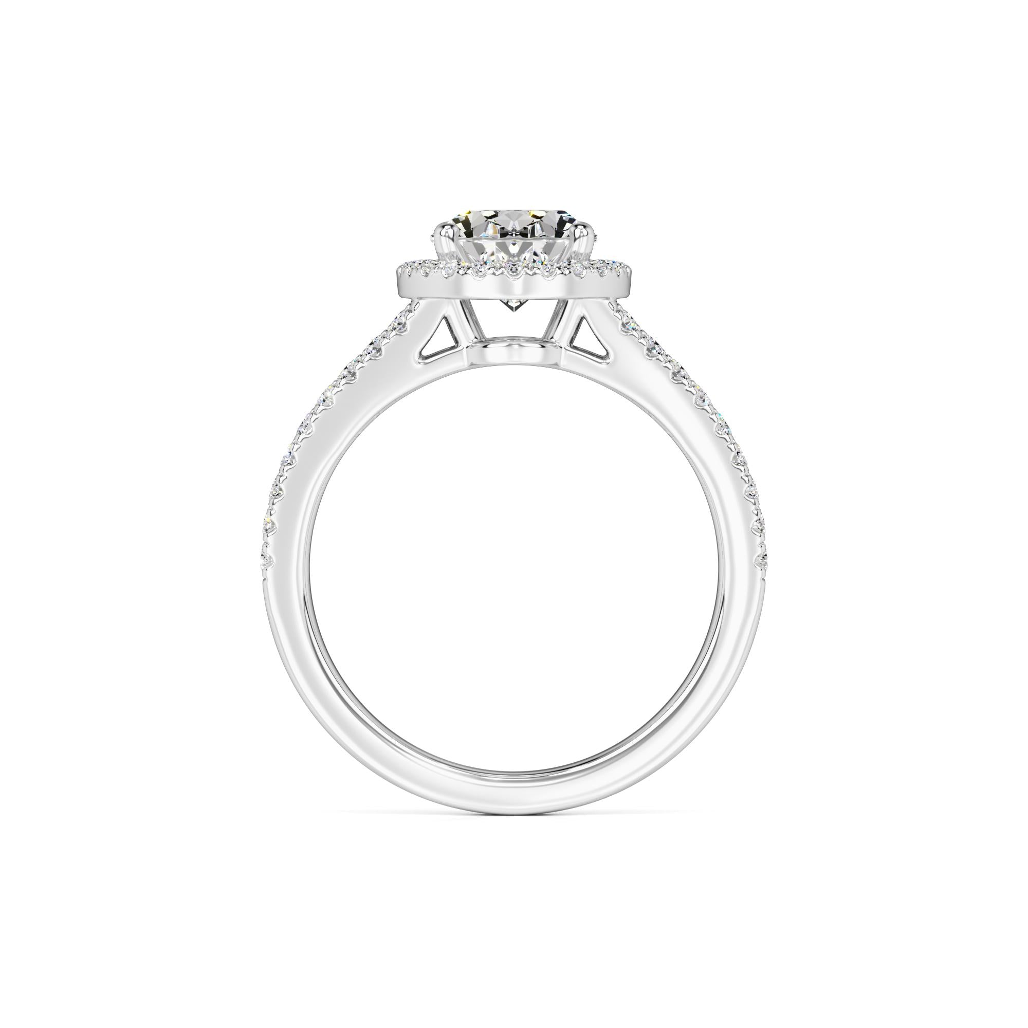 Zoe Moissanite & Lab Grown Diamond Ring | White Gold | 4