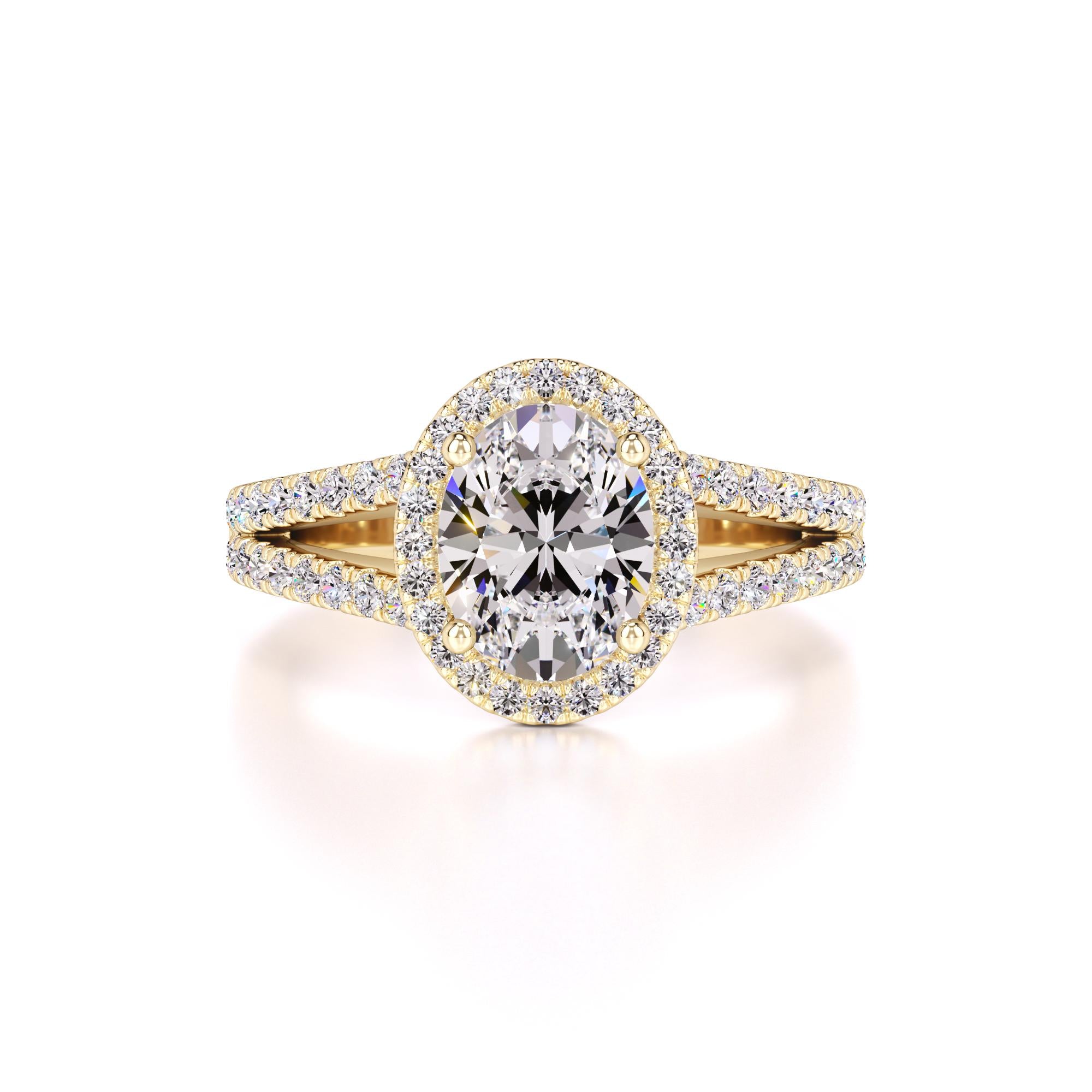 Zoe Moissanite & Lab Grown Diamond Ring | Yellow Gold | 1