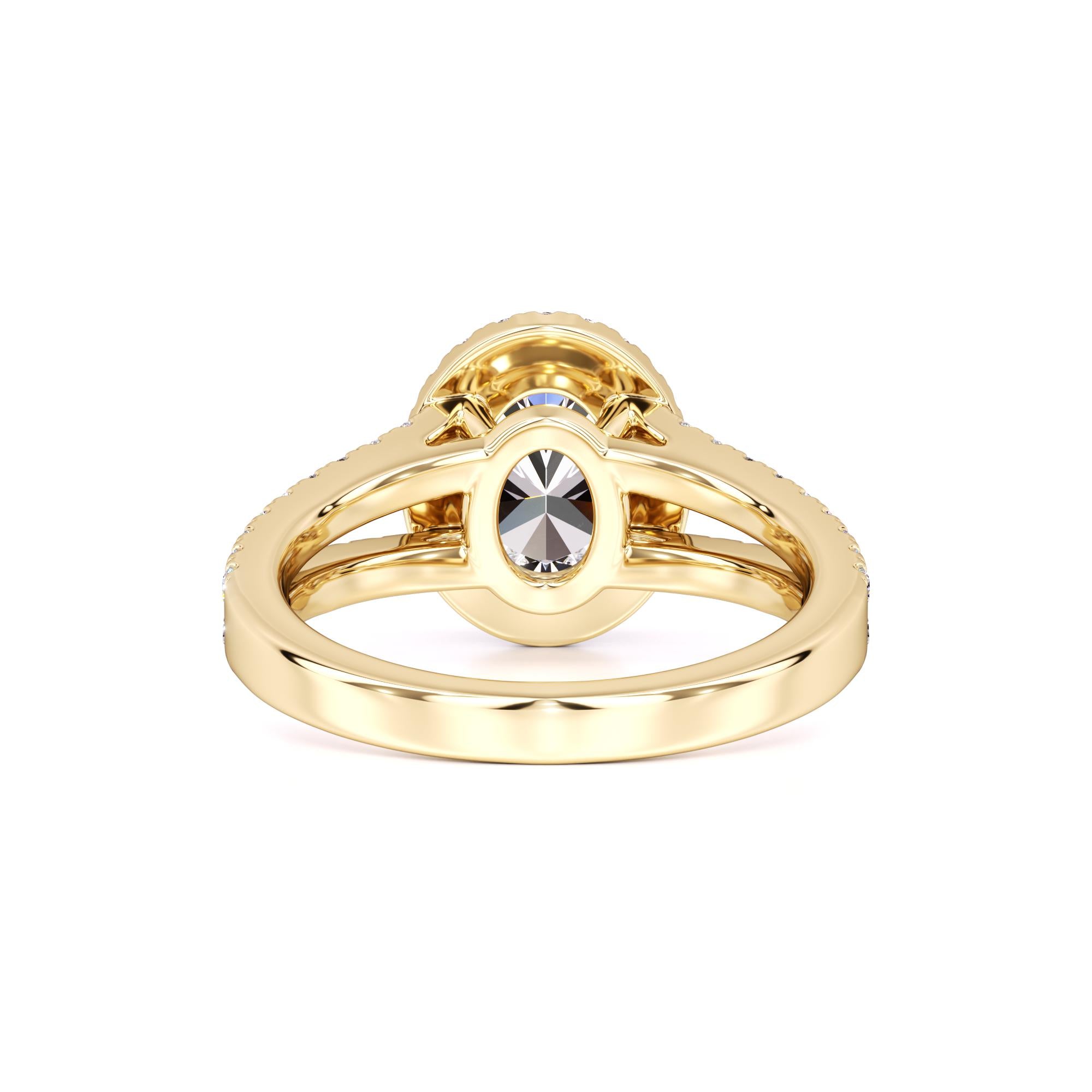 Zoe Moissanite & Lab Grown Diamond Ring | Yellow Gold | 3