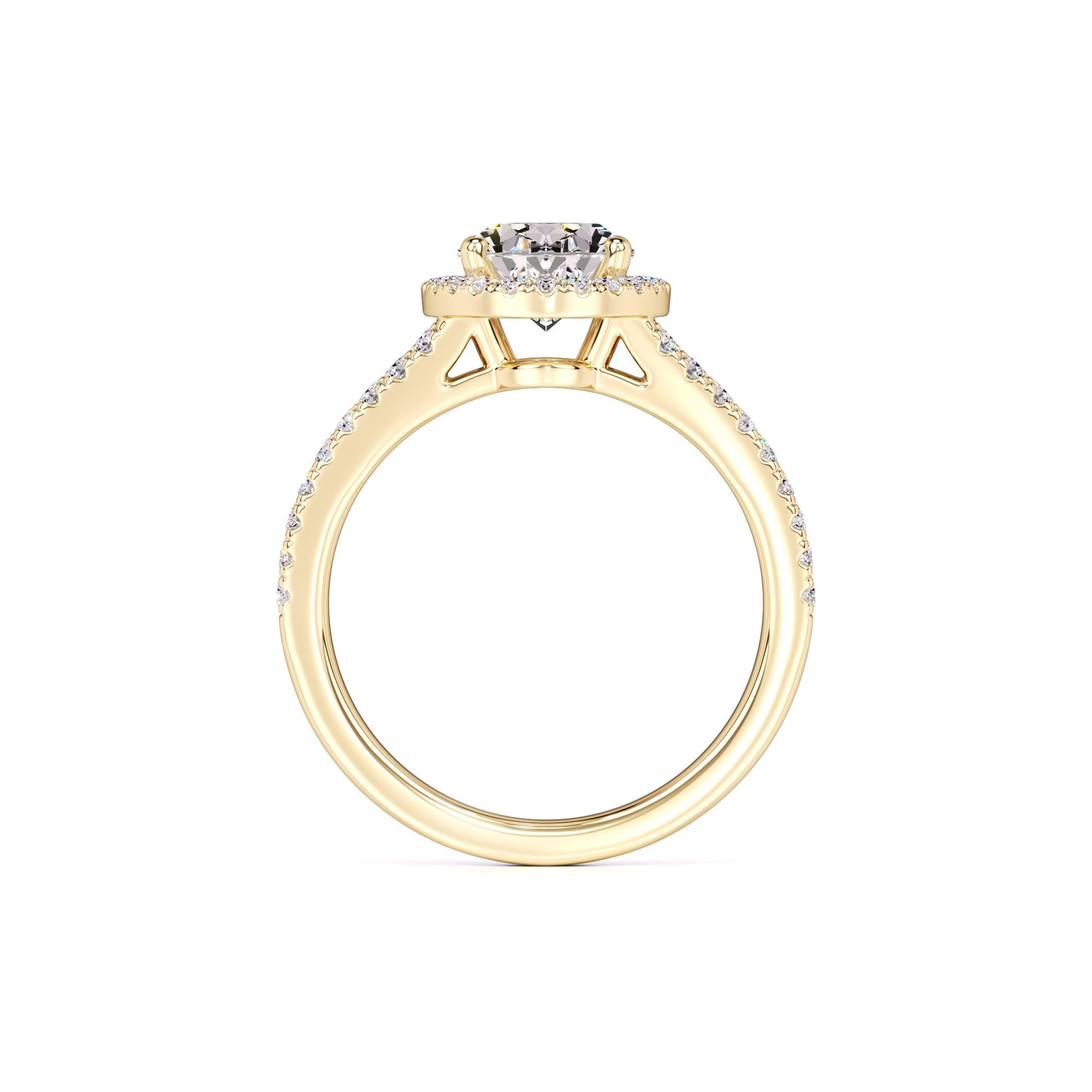 Zoe Moissanite & Lab Grown Diamond Ring | Yellow Gold | 4