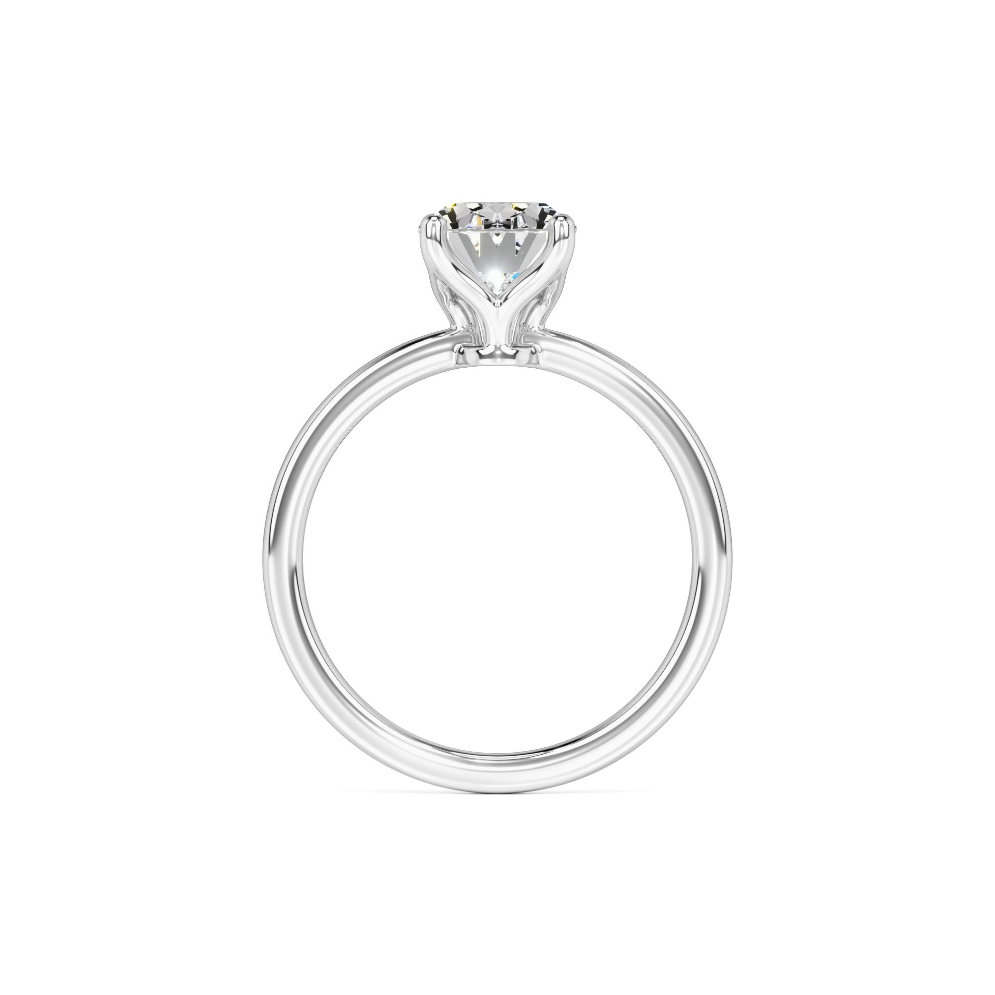 Opal Moissanite Ring | White Gold | 4