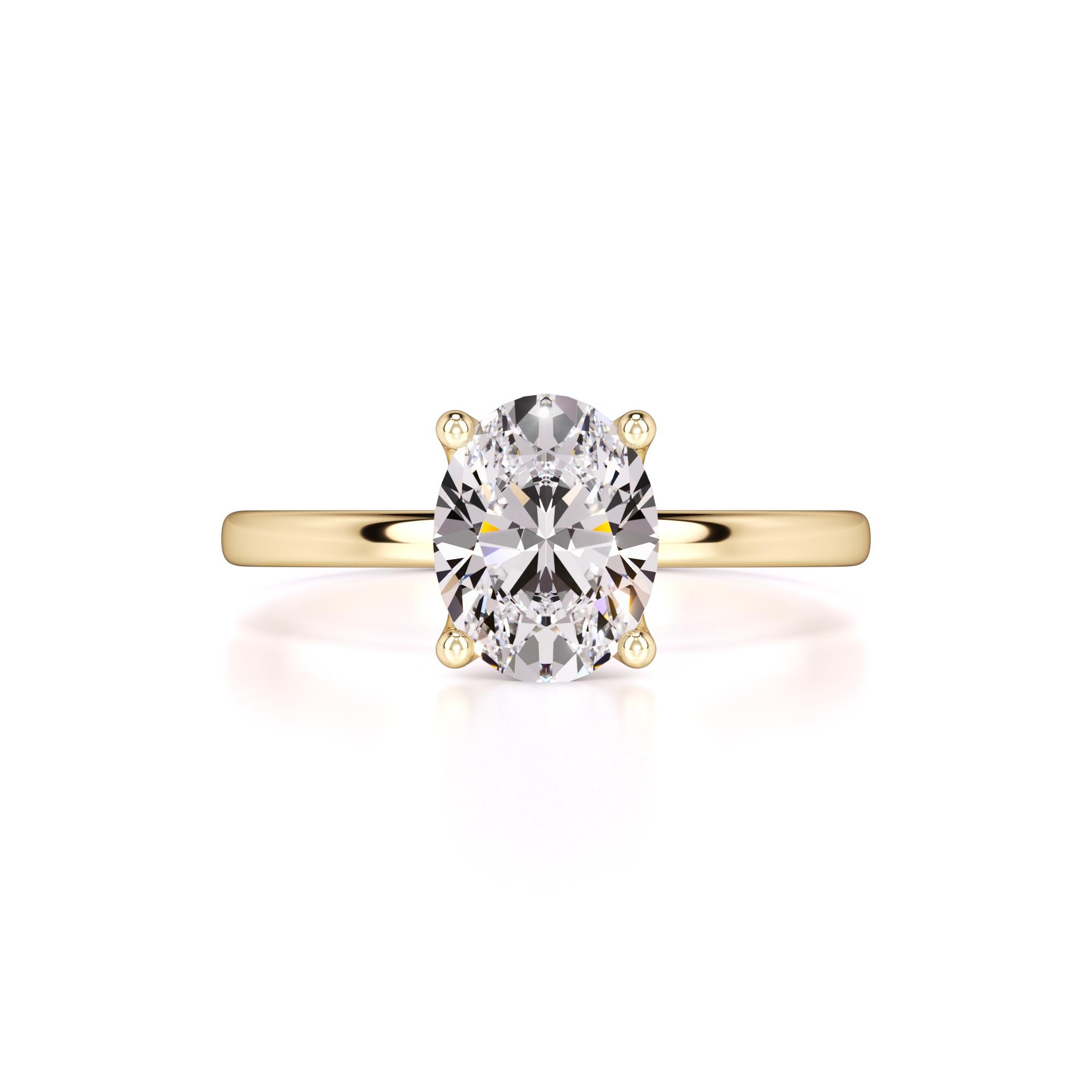 Opal Moissanite Ring | Yellow Gold | 1