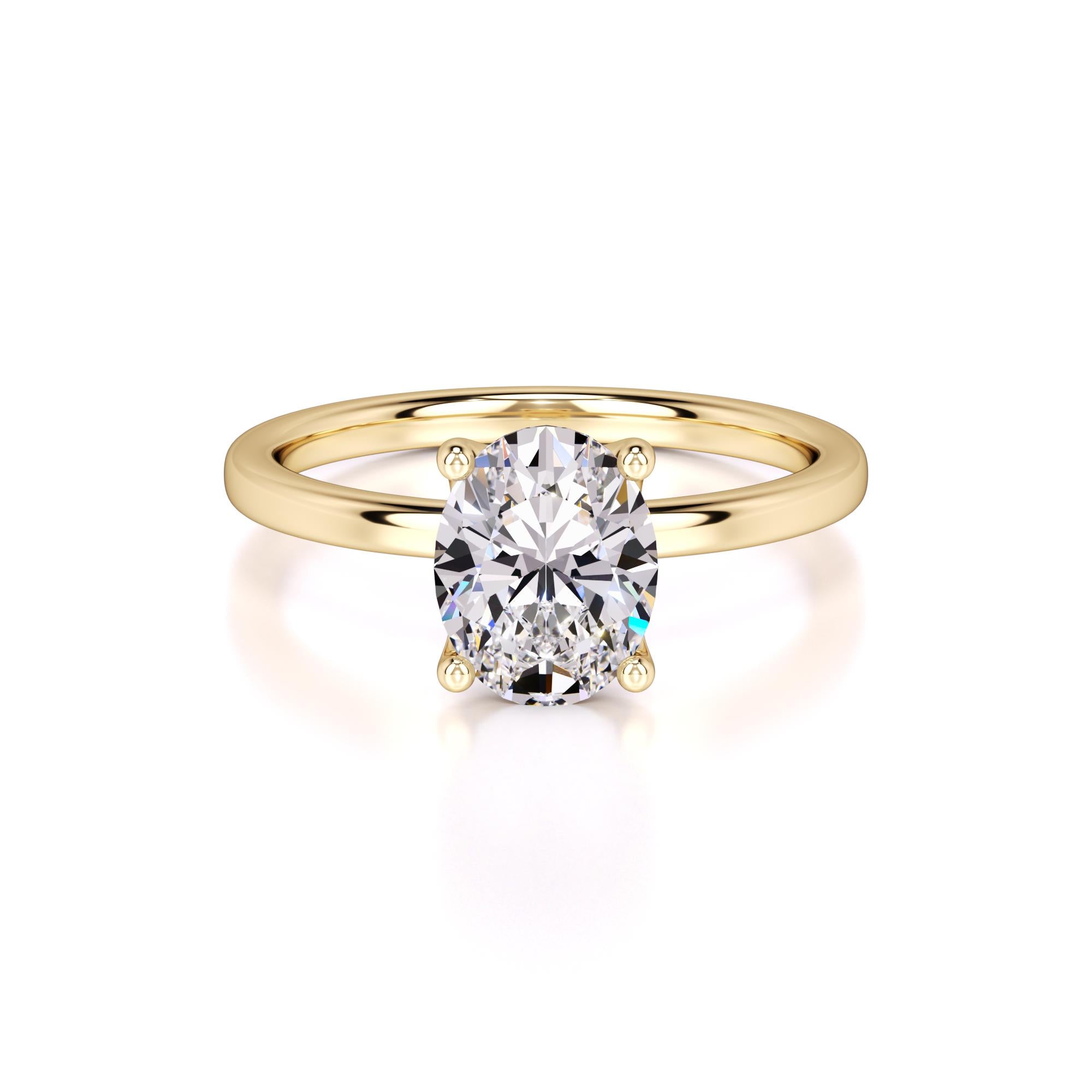 Opal Lab Grown Diamond Ring | Yellow Gold | 1