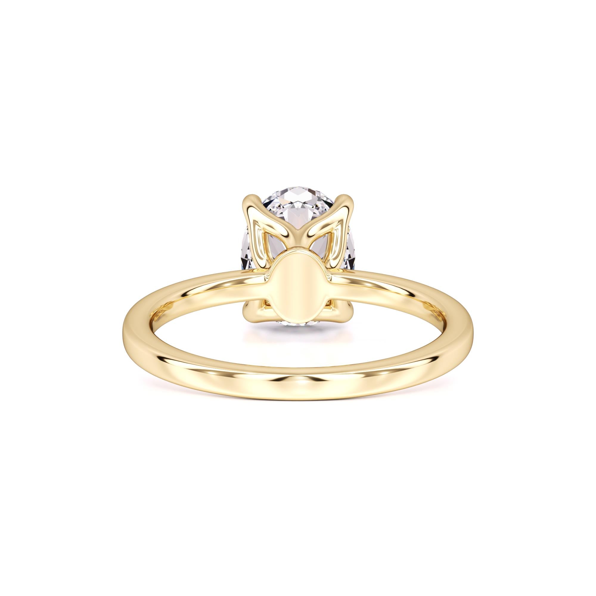 Opal Moissanite Ring | Yellow Gold | 3