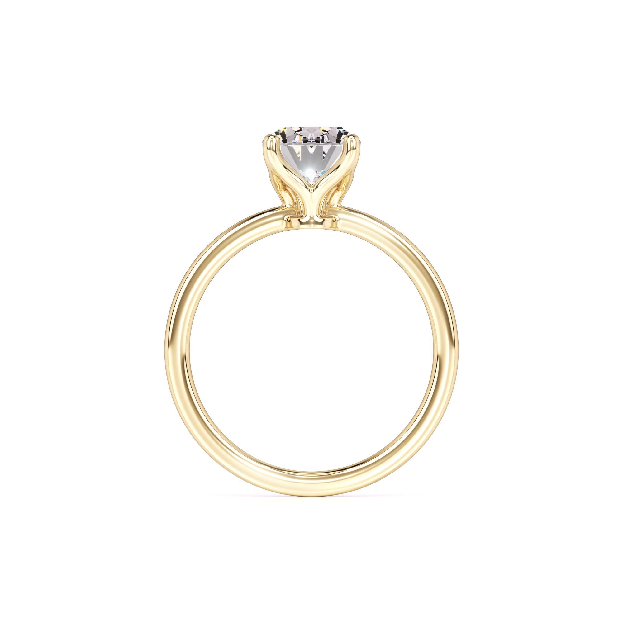 Opal Moissanite Ring | Yellow Gold | 4