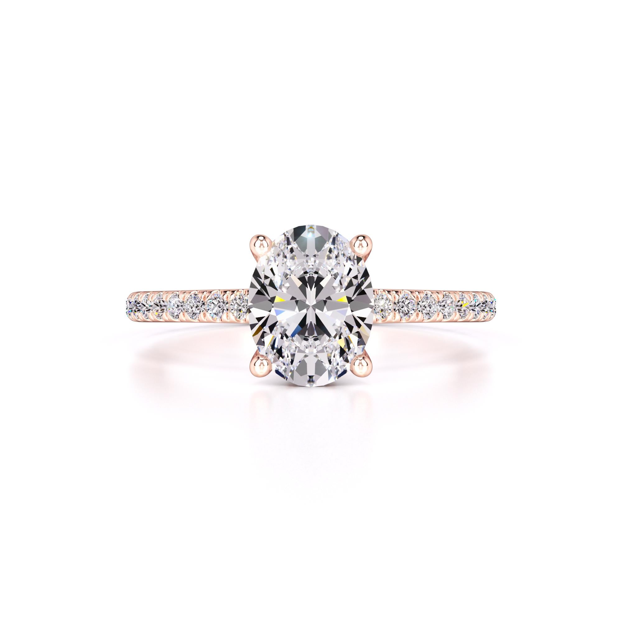 Kara Moissanite & Lab Grown Diamond Ring | Rose Gold | 1