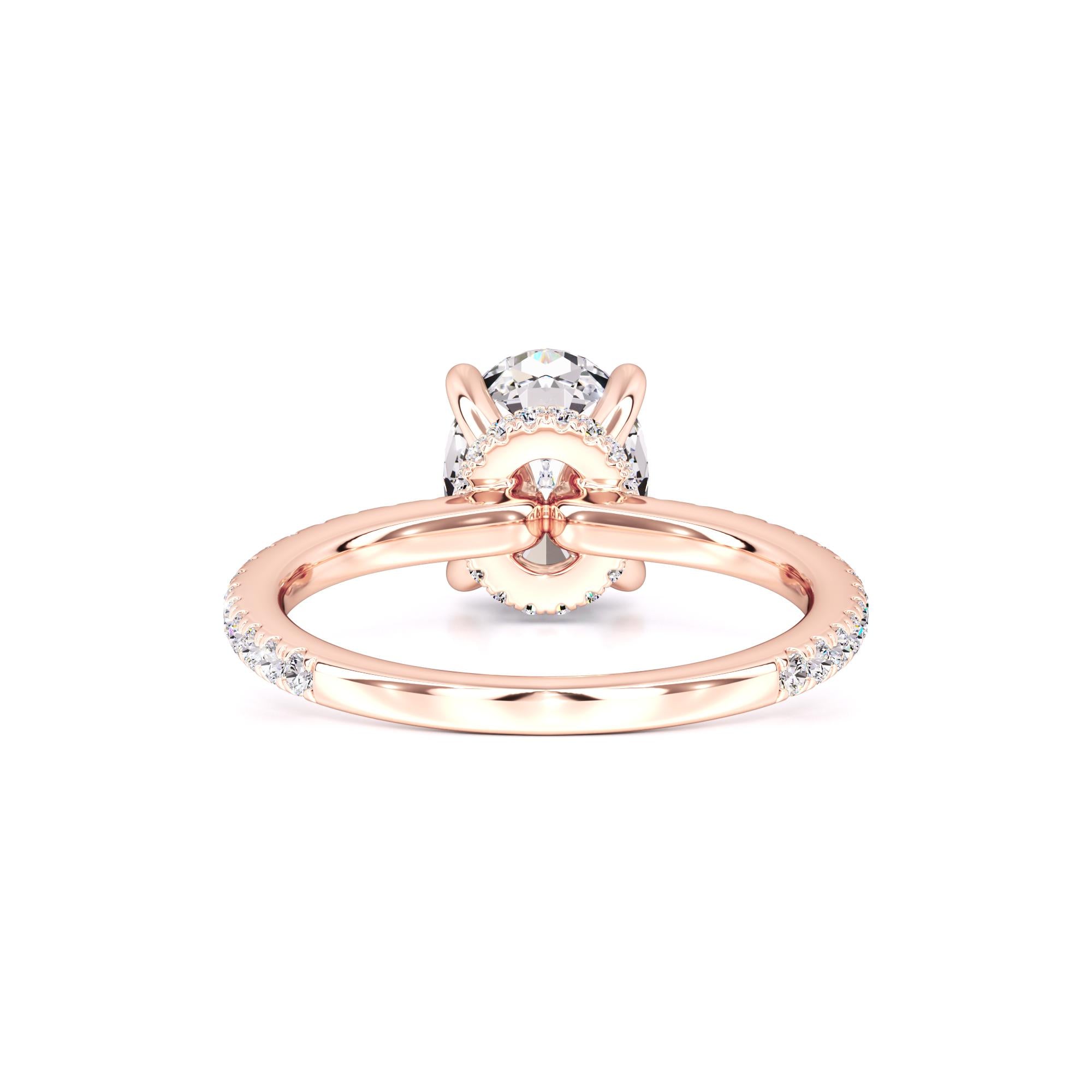 Kara Moissanite & Lab Grown Diamond Ring | Rose Gold | 3