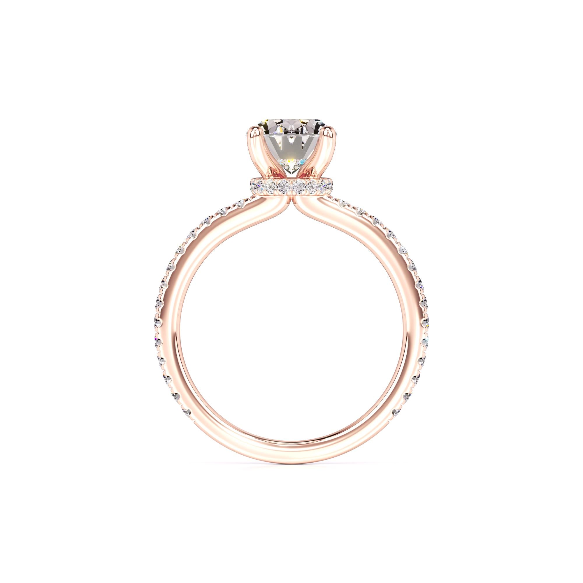 Kara Moissanite & Lab Grown Diamond Ring | Rose Gold | 4