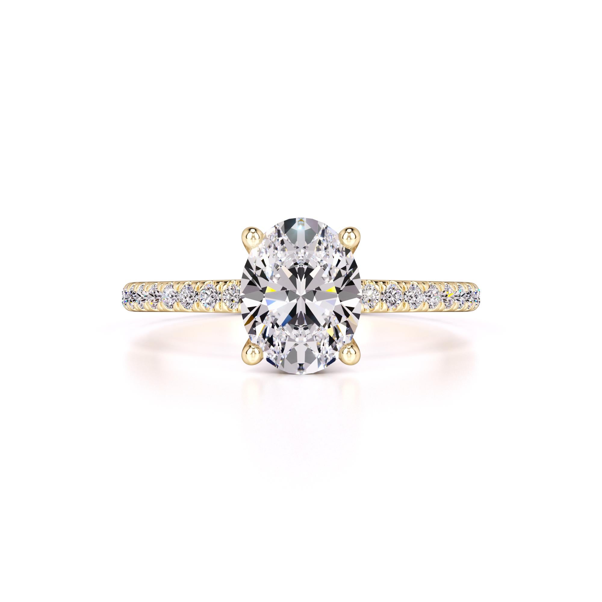 Kara Moissanite & Lab Grown Diamond Ring | Yellow Gold | 1