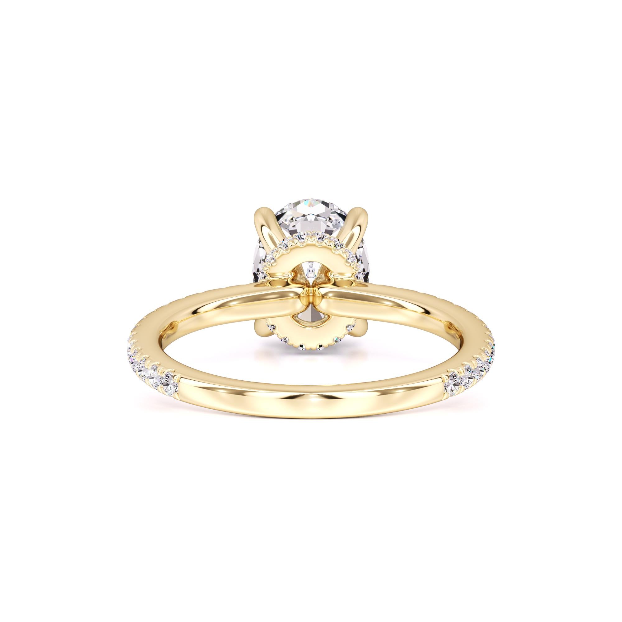 Kara Moissanite & Lab Grown Diamond Ring | Yellow Gold | 3
