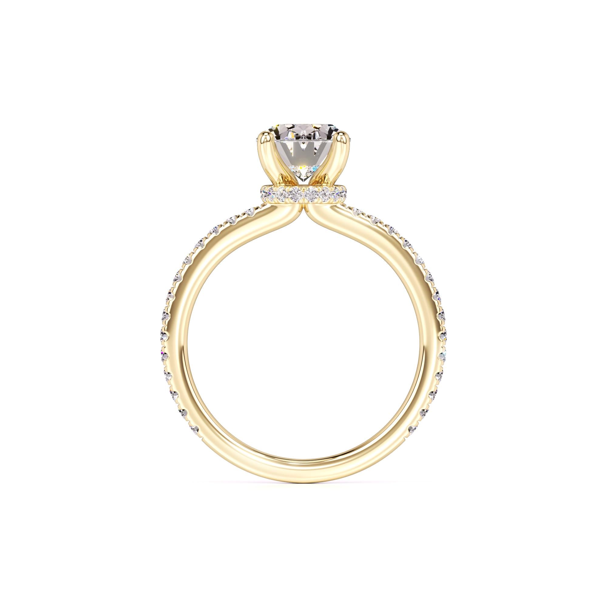 Kara Moissanite & Lab Grown Diamond Ring | Yellow Gold | 4