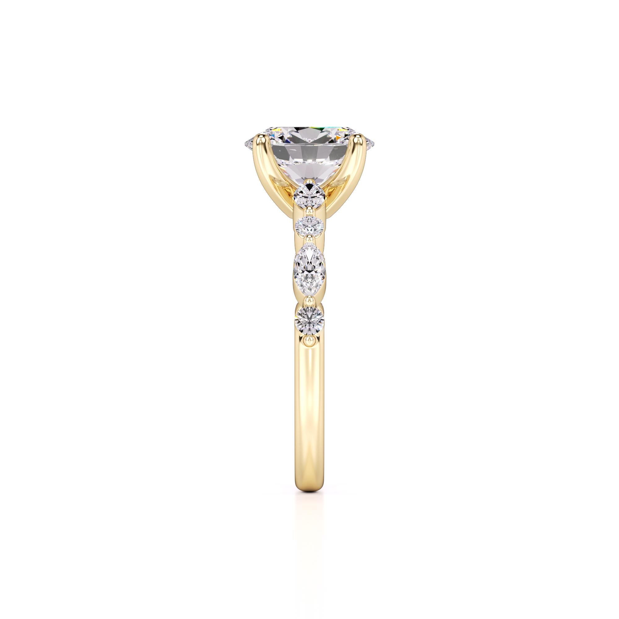 Aria Lab Grown Diamond Ring | Yellow Gold | 4