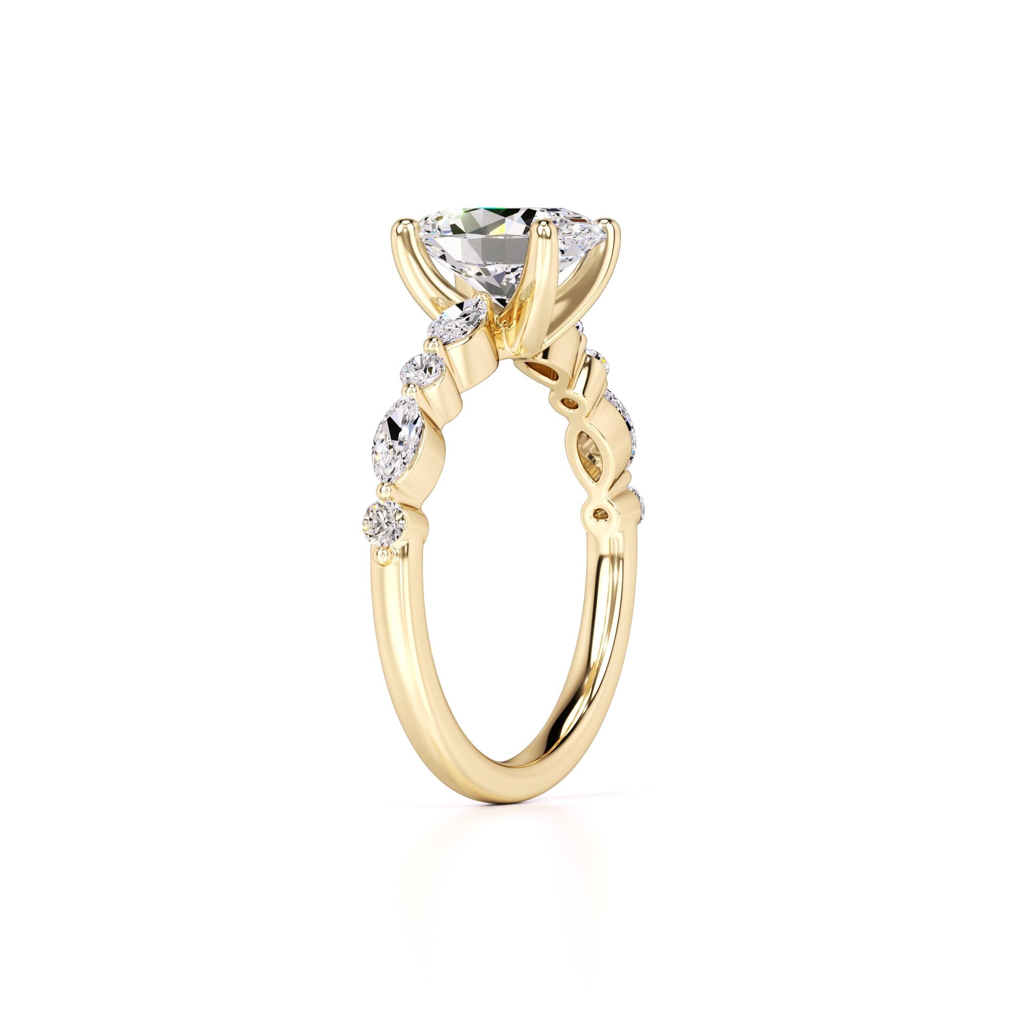 Aria Lab Grown Diamond Ring | Yellow Gold | 3