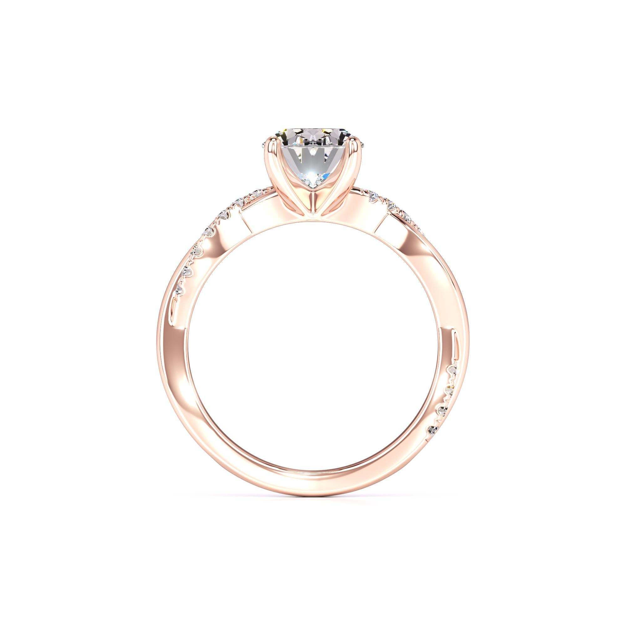 Lacey Moissanite & Lab Grown Diamond Ring | Rose Gold | 4