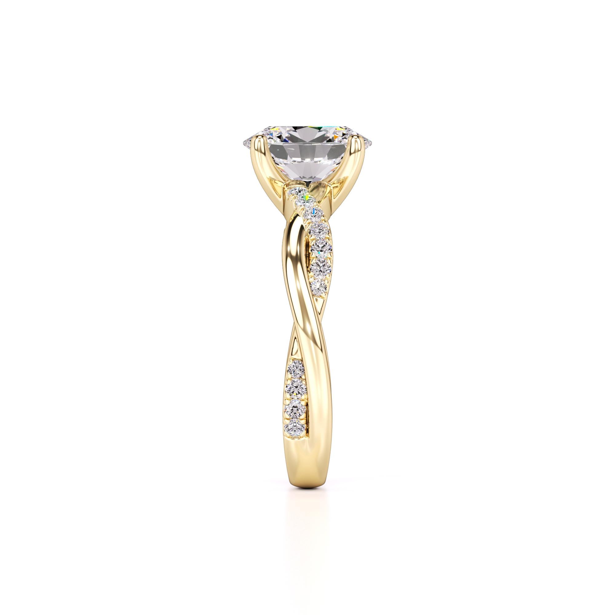 Lacey Lab Grown Diamond Ring | Yellow Gold | 4