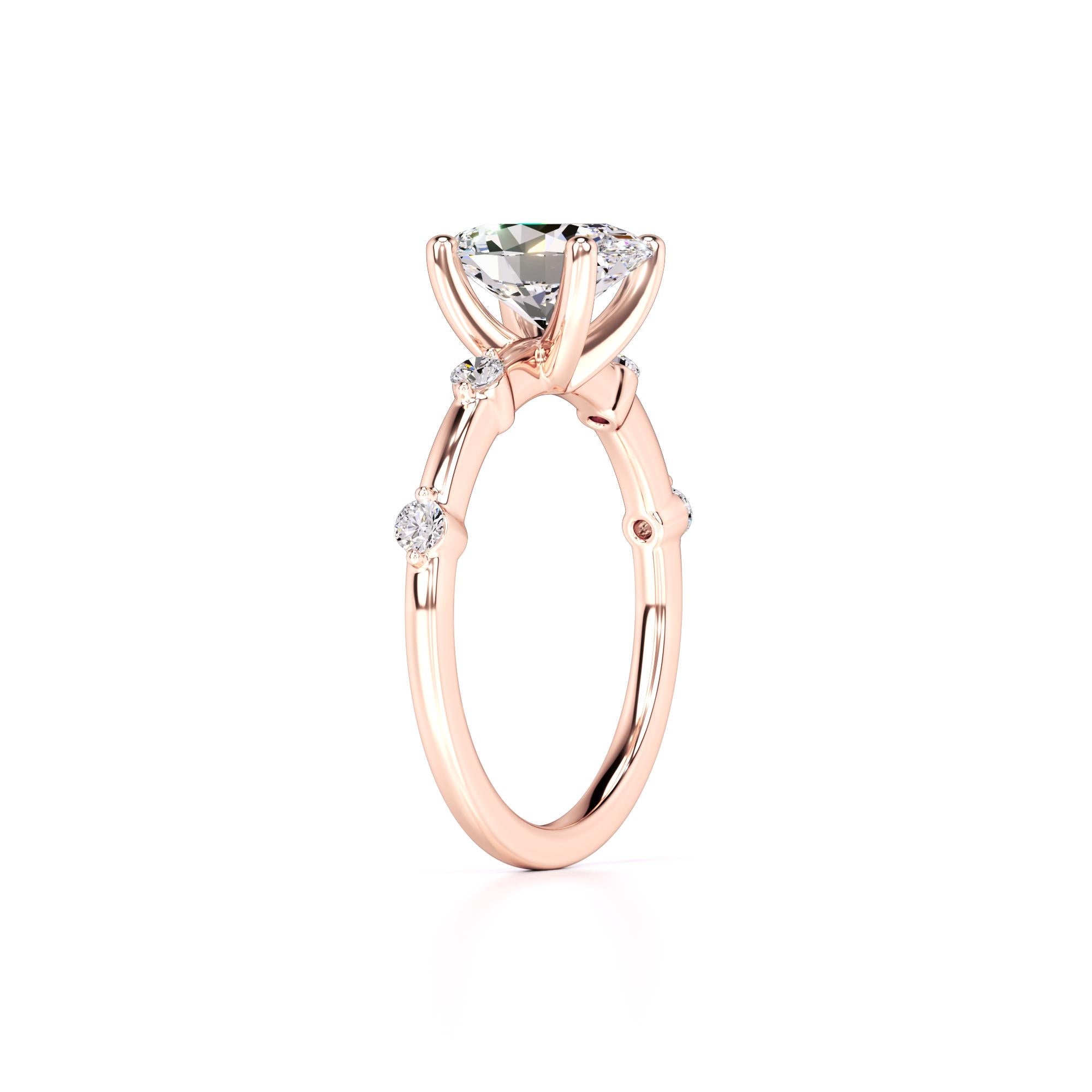 Ruby Lab Grown Diamond Ring | Rose Gold | 3
