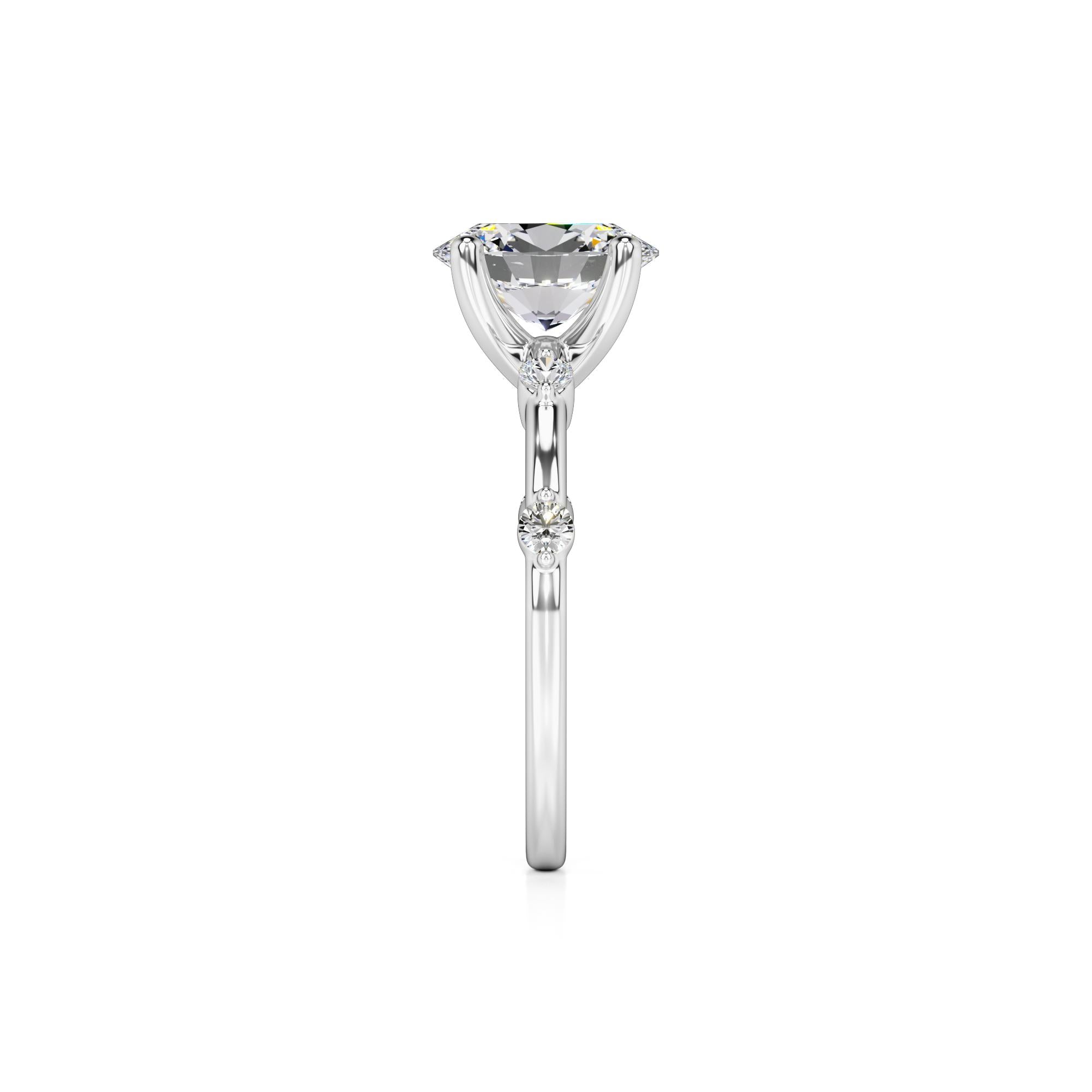 Ruby Lab Grown Diamond Ring | White Gold | 4