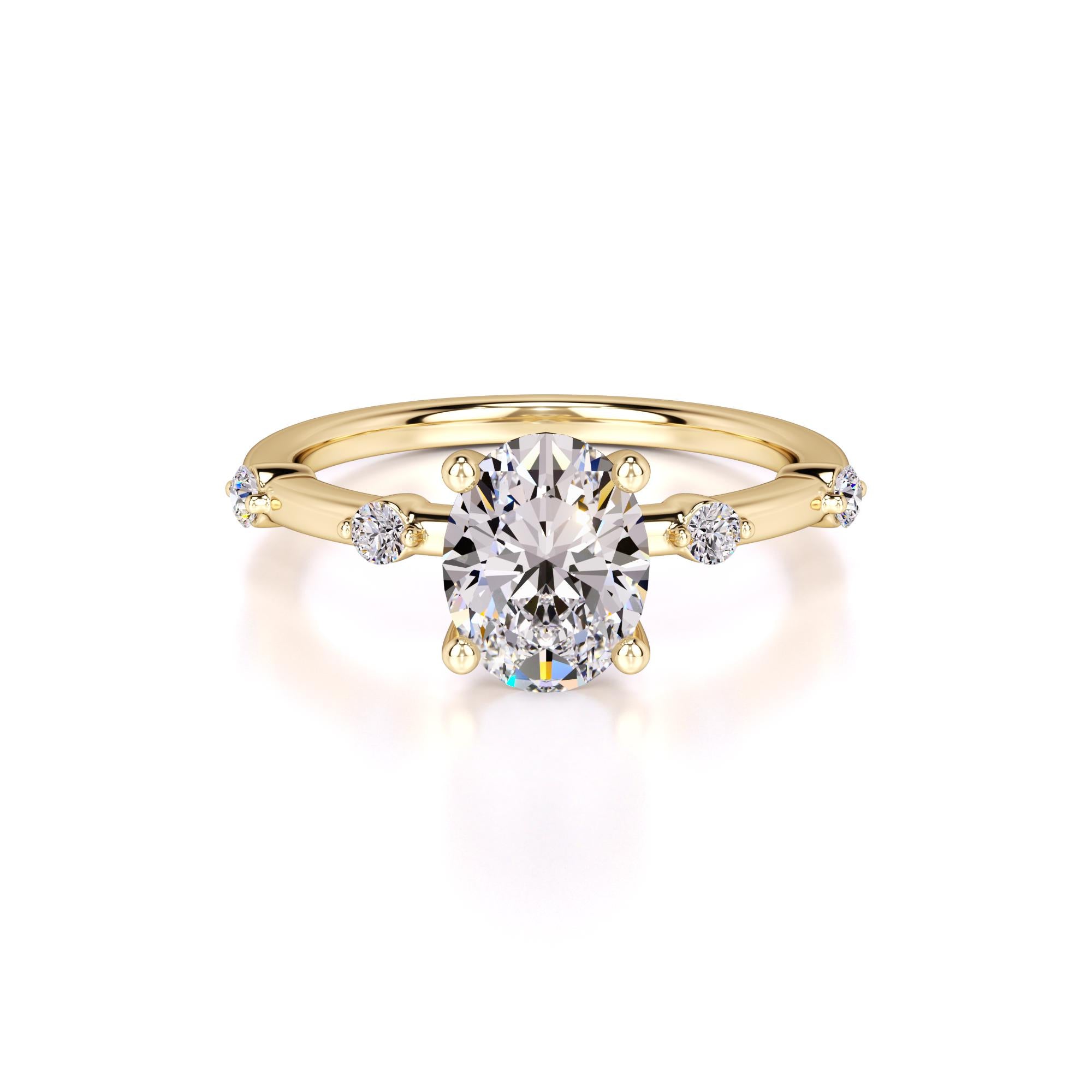 Ruby Lab Grown Diamond Ring | Yellow Gold | 1