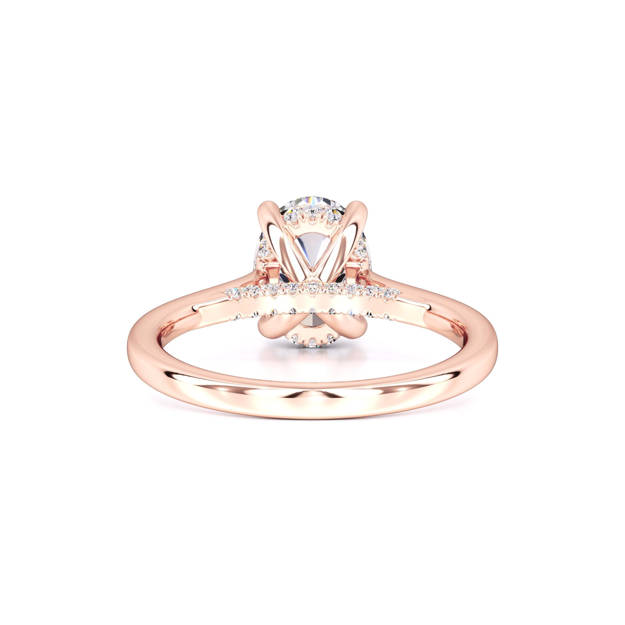 Maya Moissanite & Lab Grown Diamond Ring | Rose Gold | 3