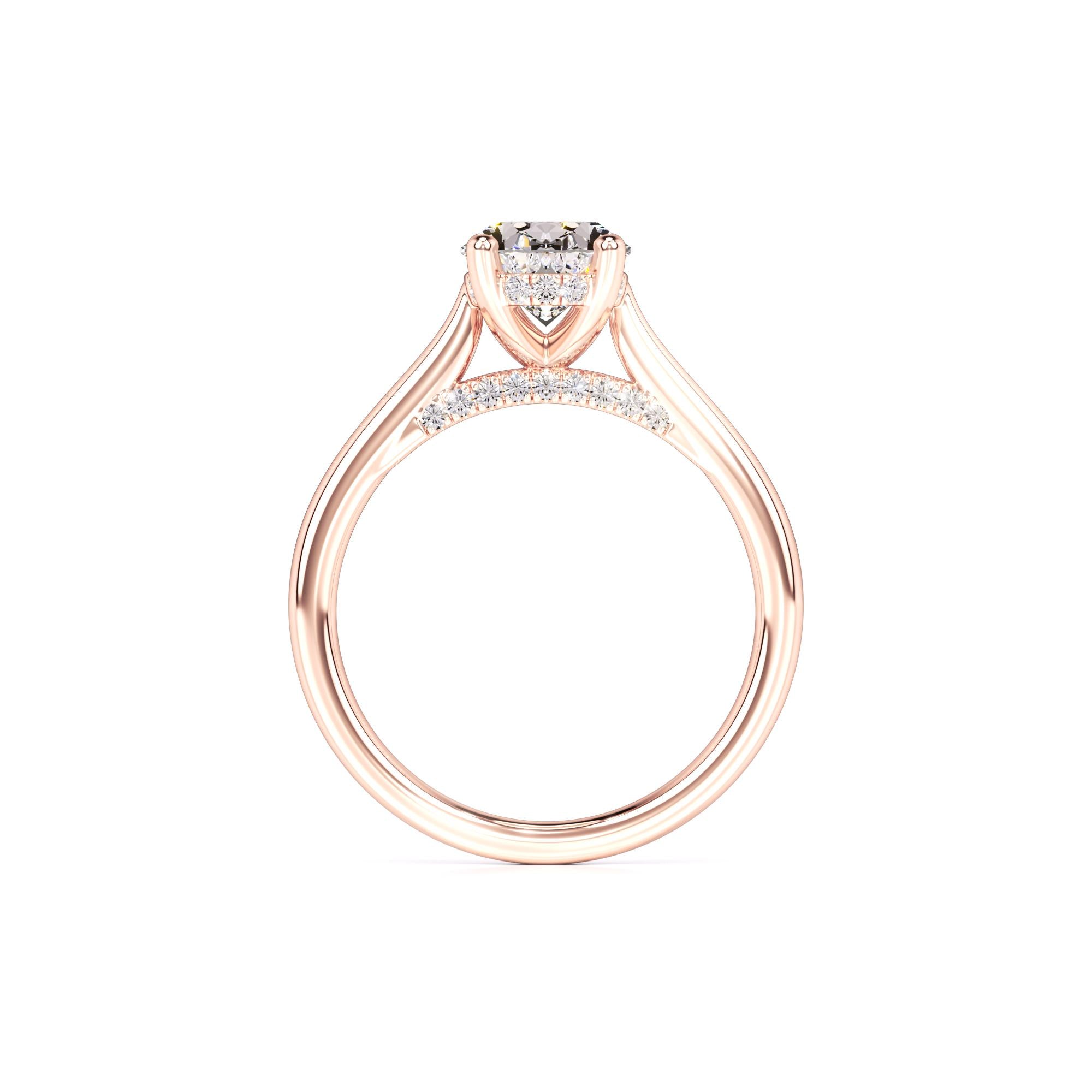 Maya Moissanite & Lab Grown Diamond Ring | Rose Gold | 4