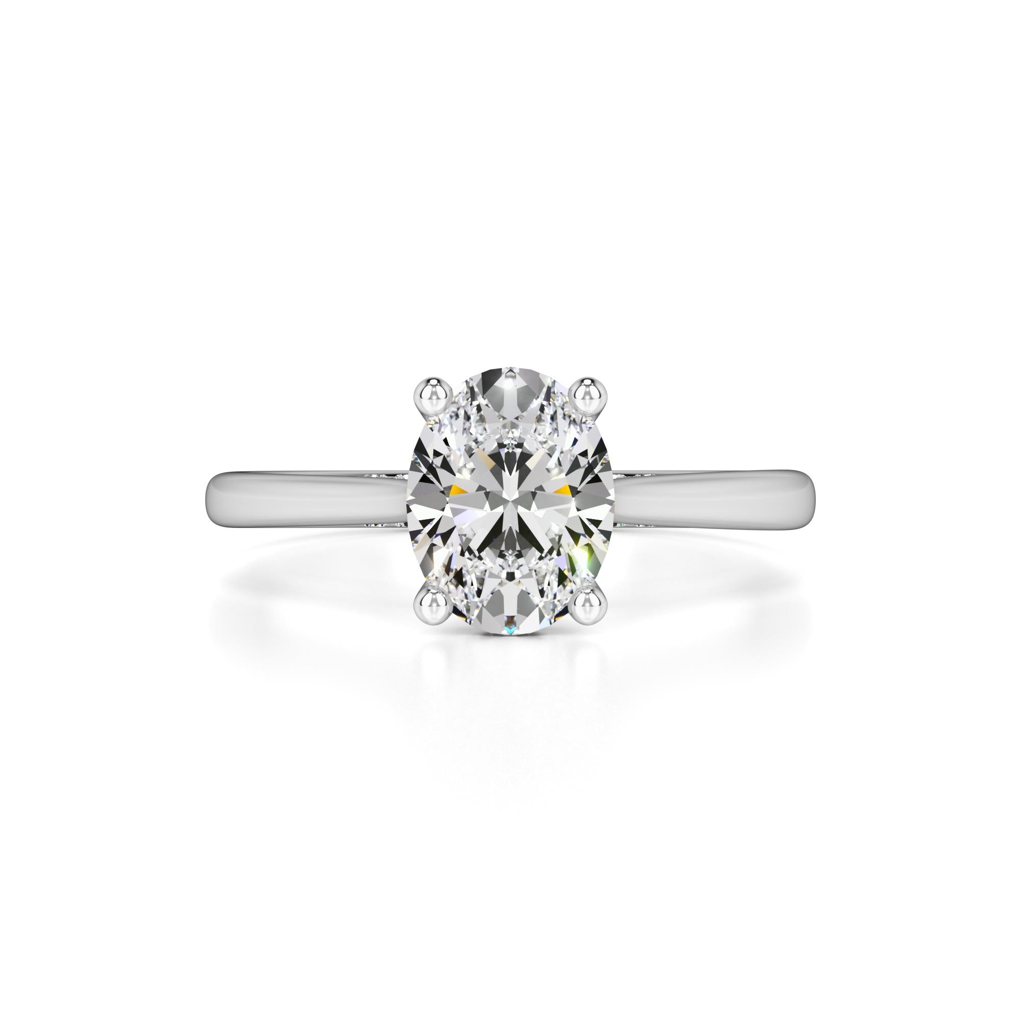 Maya Moissanite & Lab Grown Diamond Ring | White Gold | 1