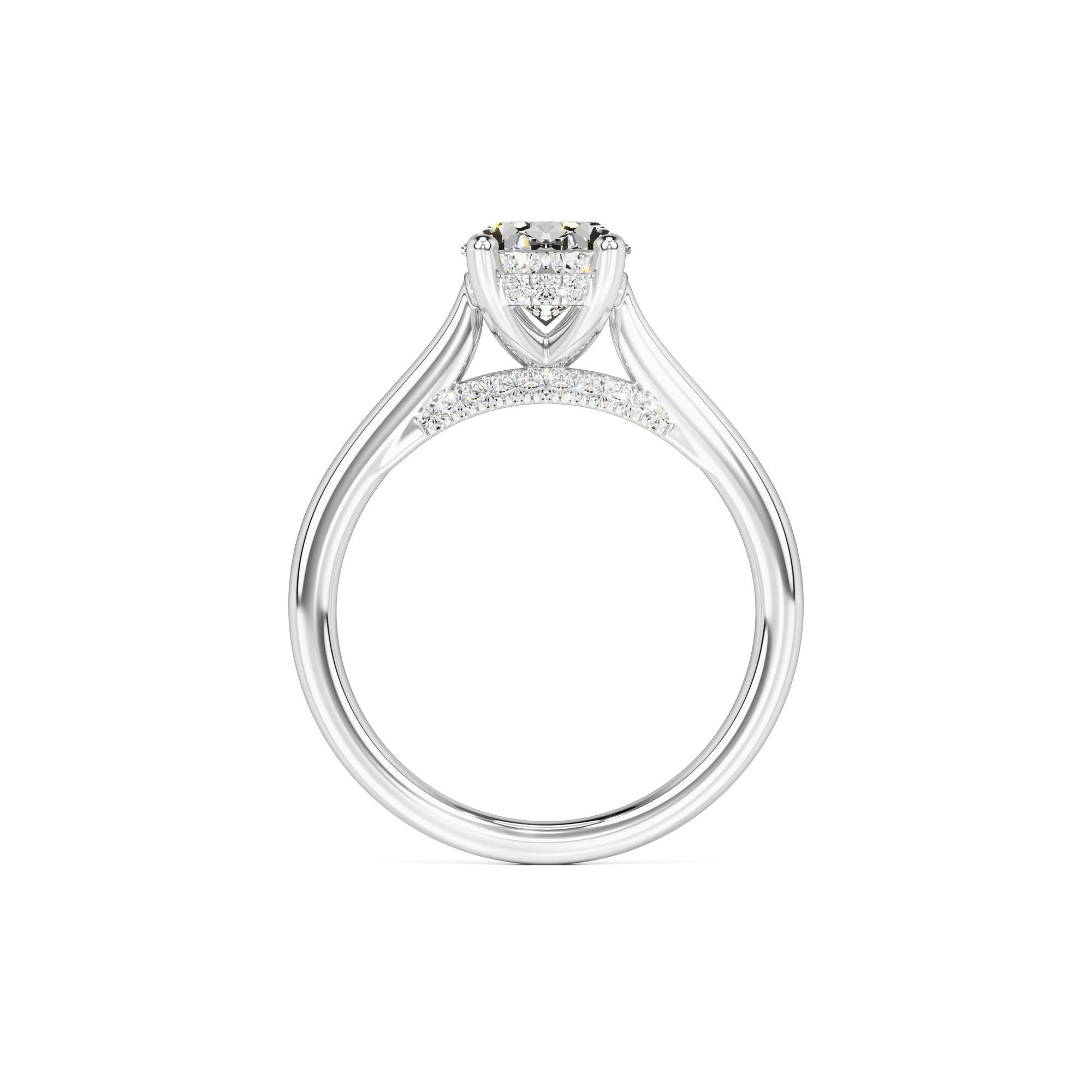 Maya Moissanite & Lab Grown Diamond Ring | White Gold | 4