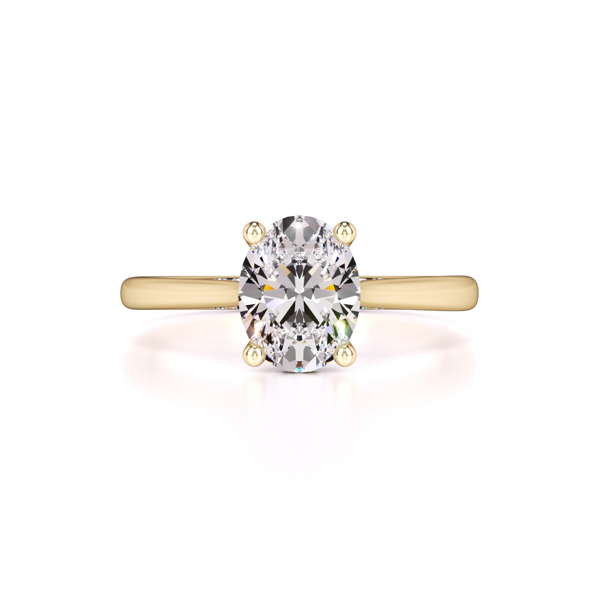 Maya Moissanite & Lab Grown Diamond Ring | Yellow Gold | 1