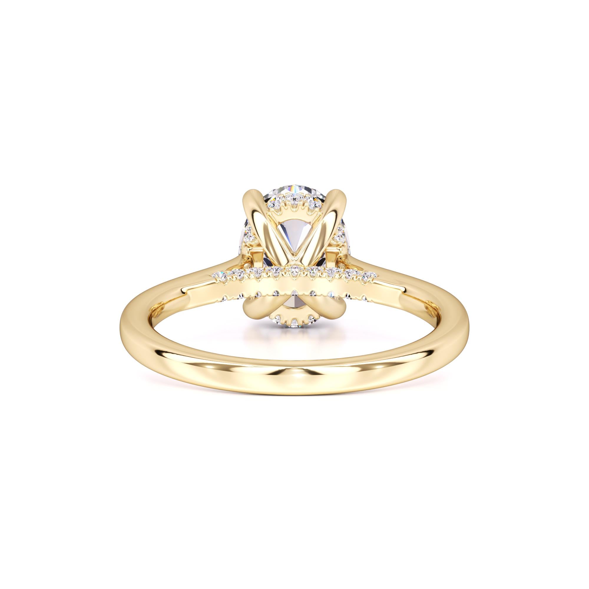 Maya Moissanite & Lab Grown Diamond Ring | Yellow Gold | 3