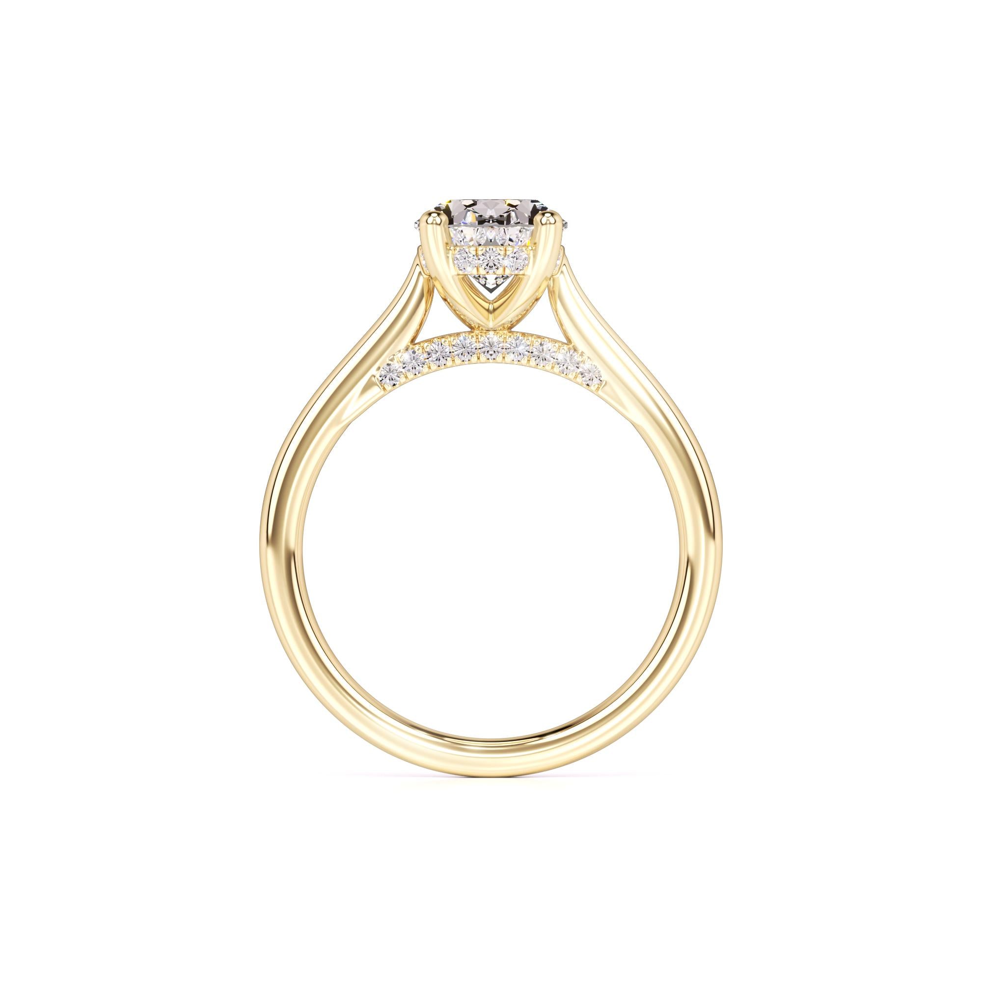 Maya Moissanite & Lab Grown Diamond Ring | Yellow Gold | 4
