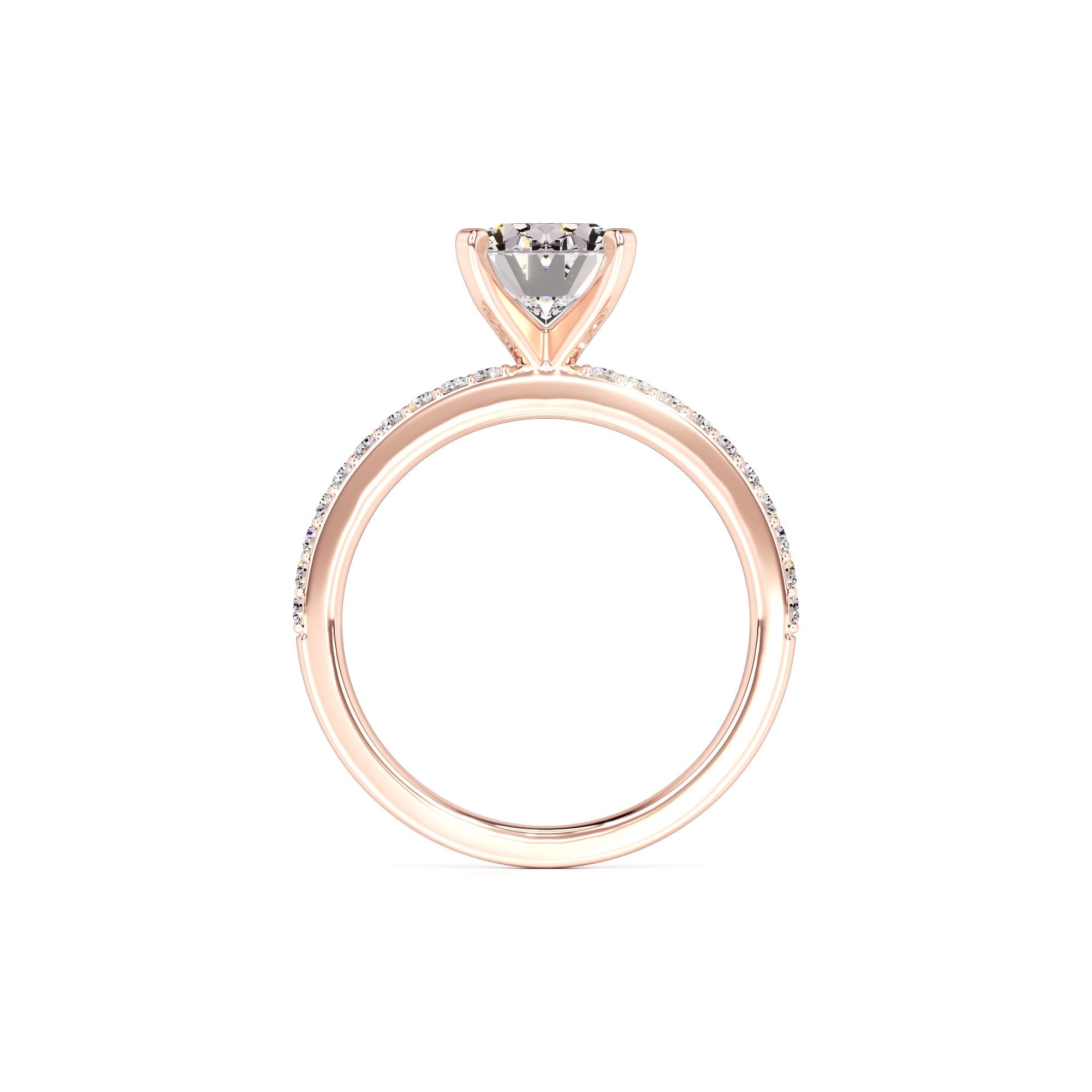 Michelle Moissanite & Lab Grown Diamond Ring | Rose Gold | 4