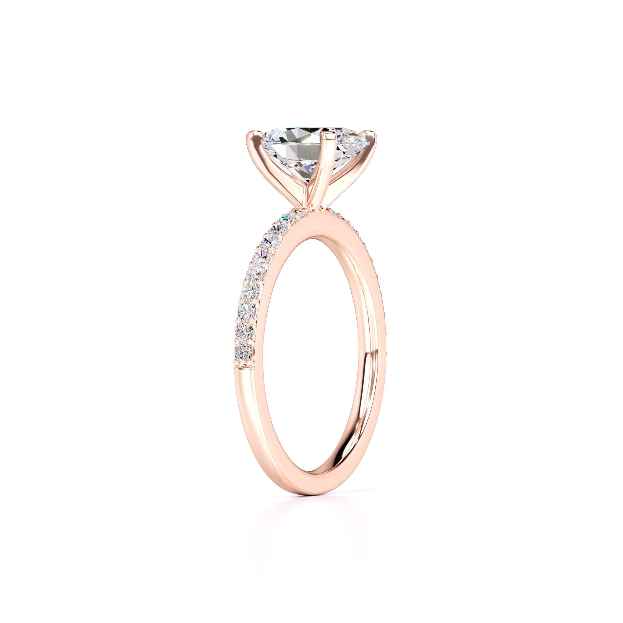 Michelle Lab Grown Diamond Ring | Rose Gold | 3