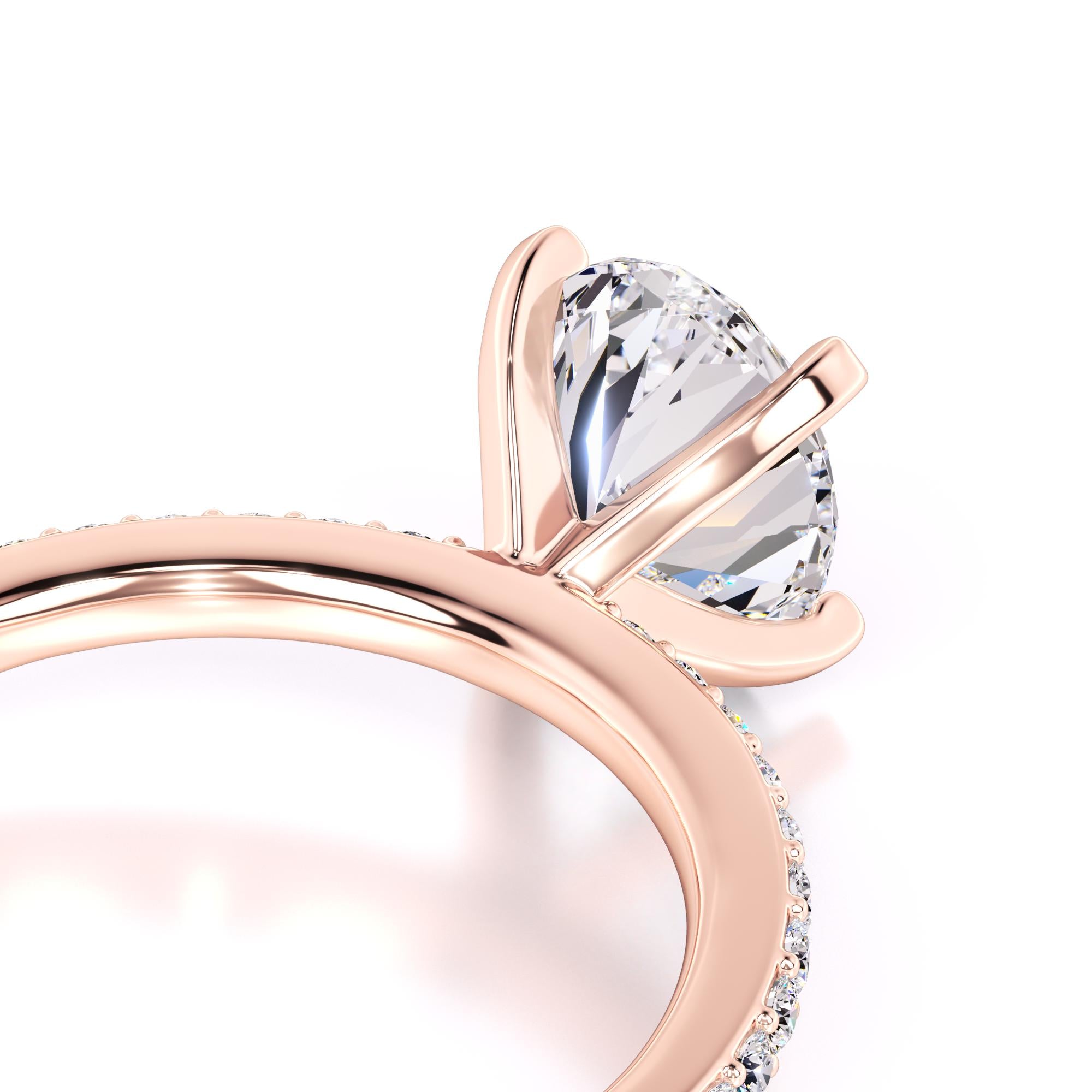 Michelle Moissanite & Lab Grown Diamond Ring | Rose Gold | 2