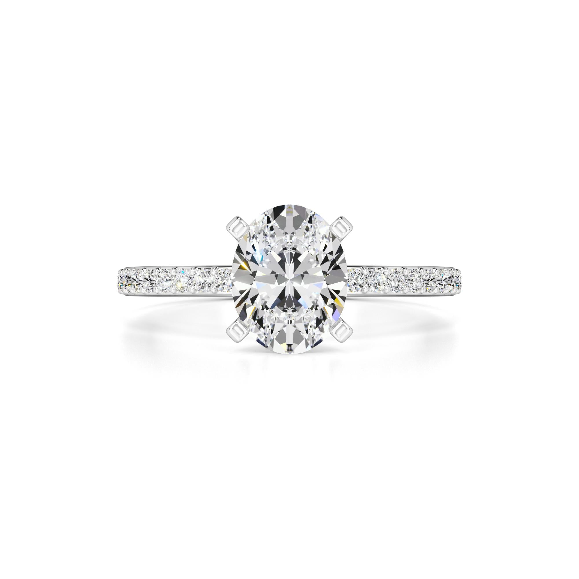 Michelle Moissanite & Lab Grown Diamond Ring | White Gold | 1