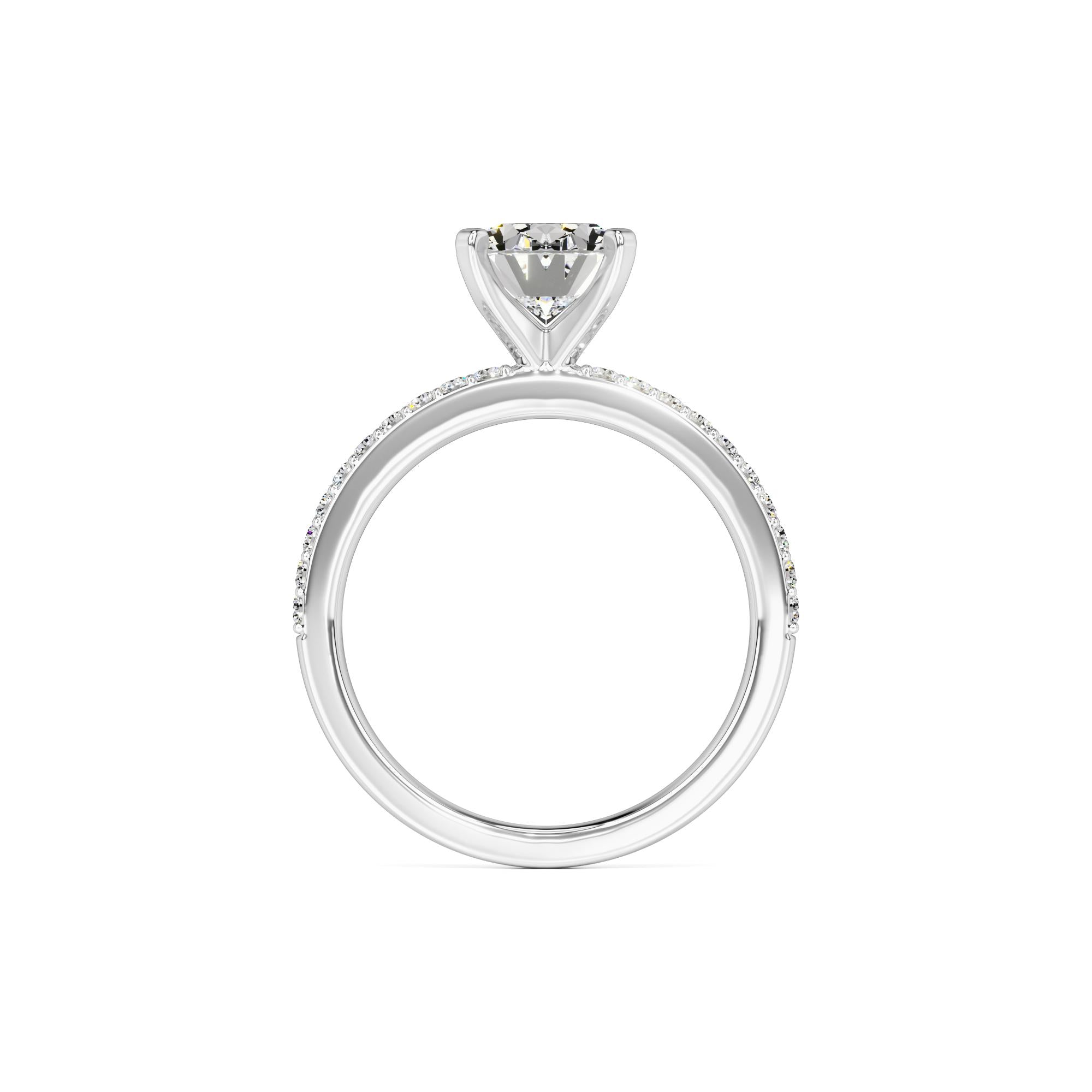 Michelle Moissanite & Lab Grown Diamond Ring | White Gold | 4