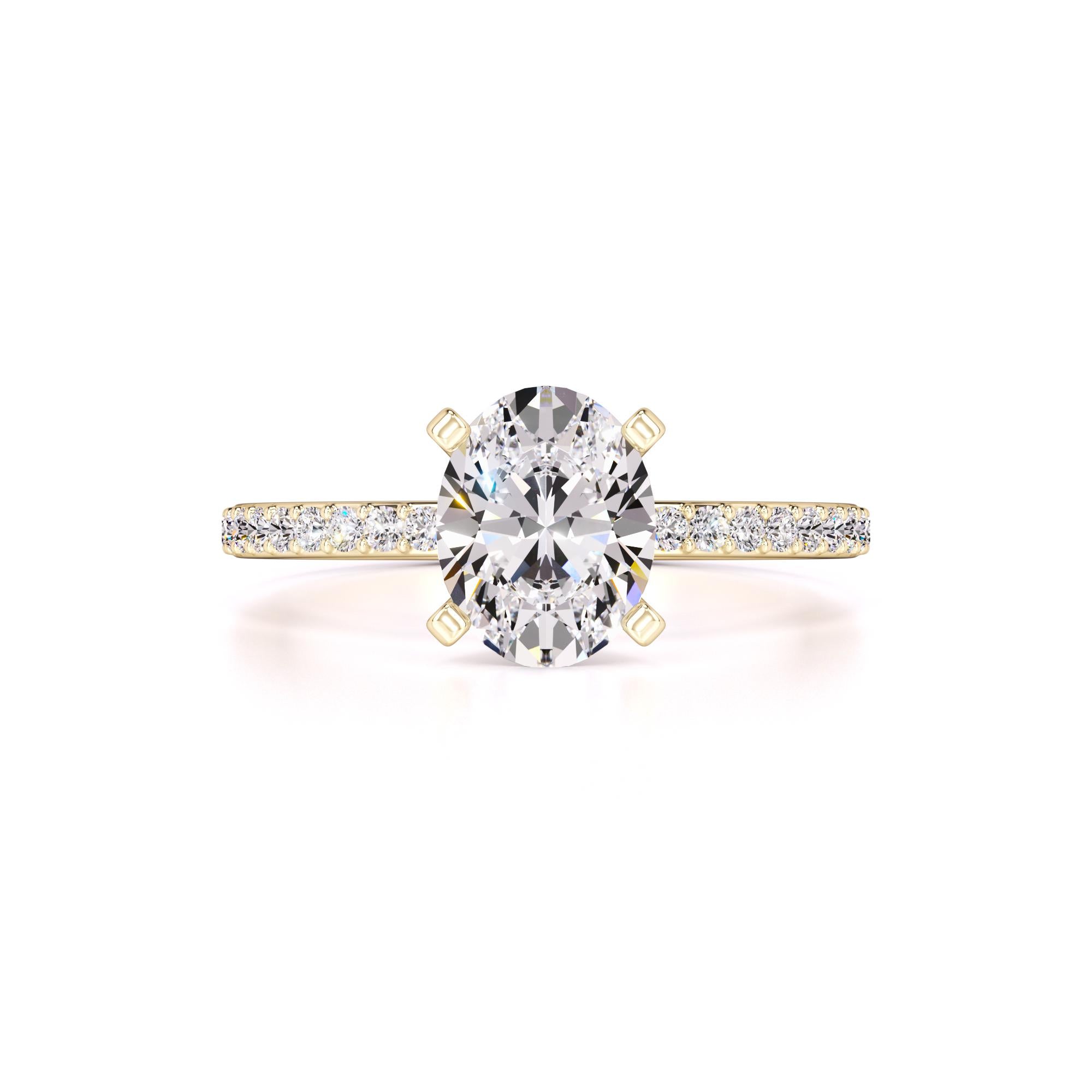 Michelle Moissanite & Lab Grown Diamond Ring | Yellow Gold | 1