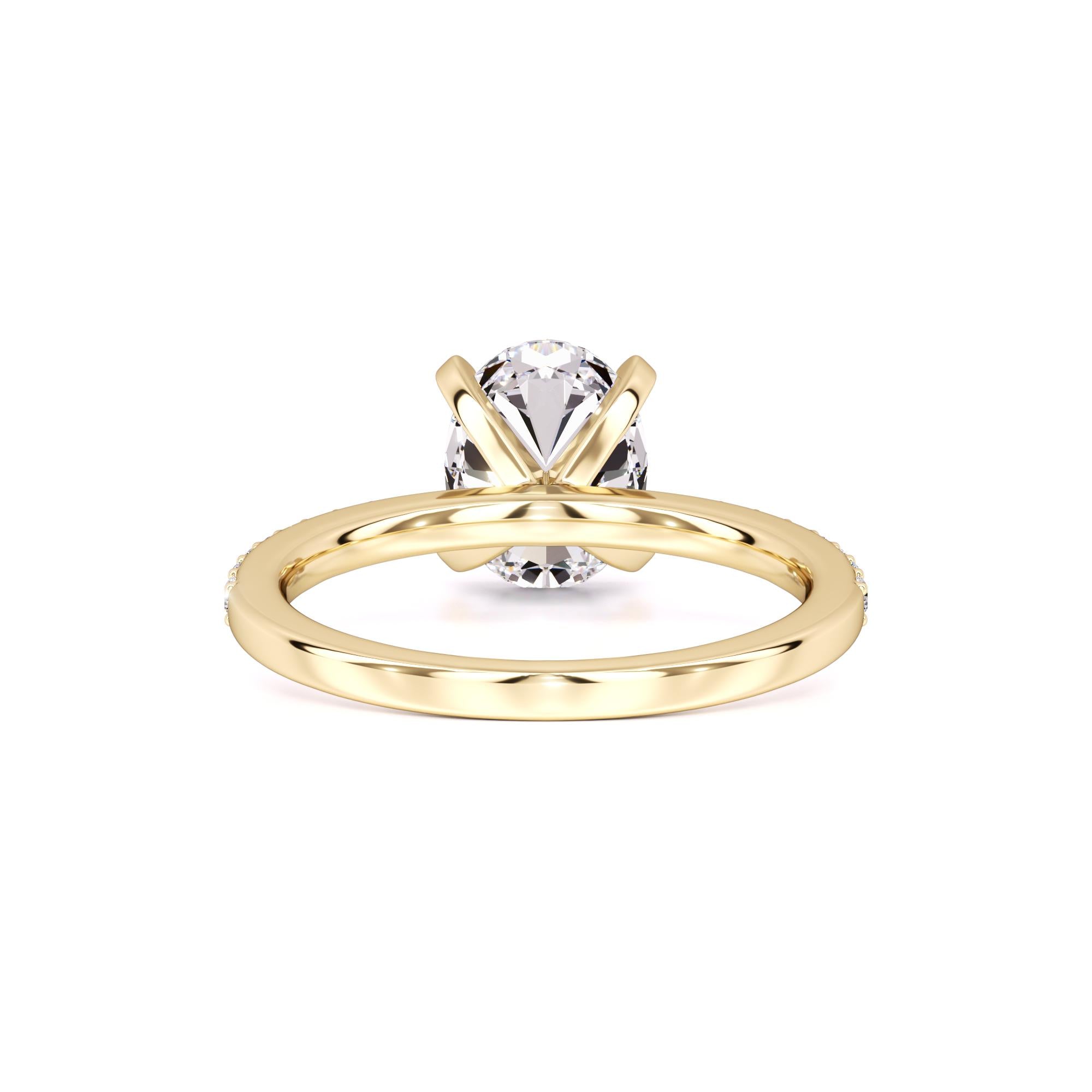 Michelle Moissanite & Lab Grown Diamond Ring | Yellow Gold | 3