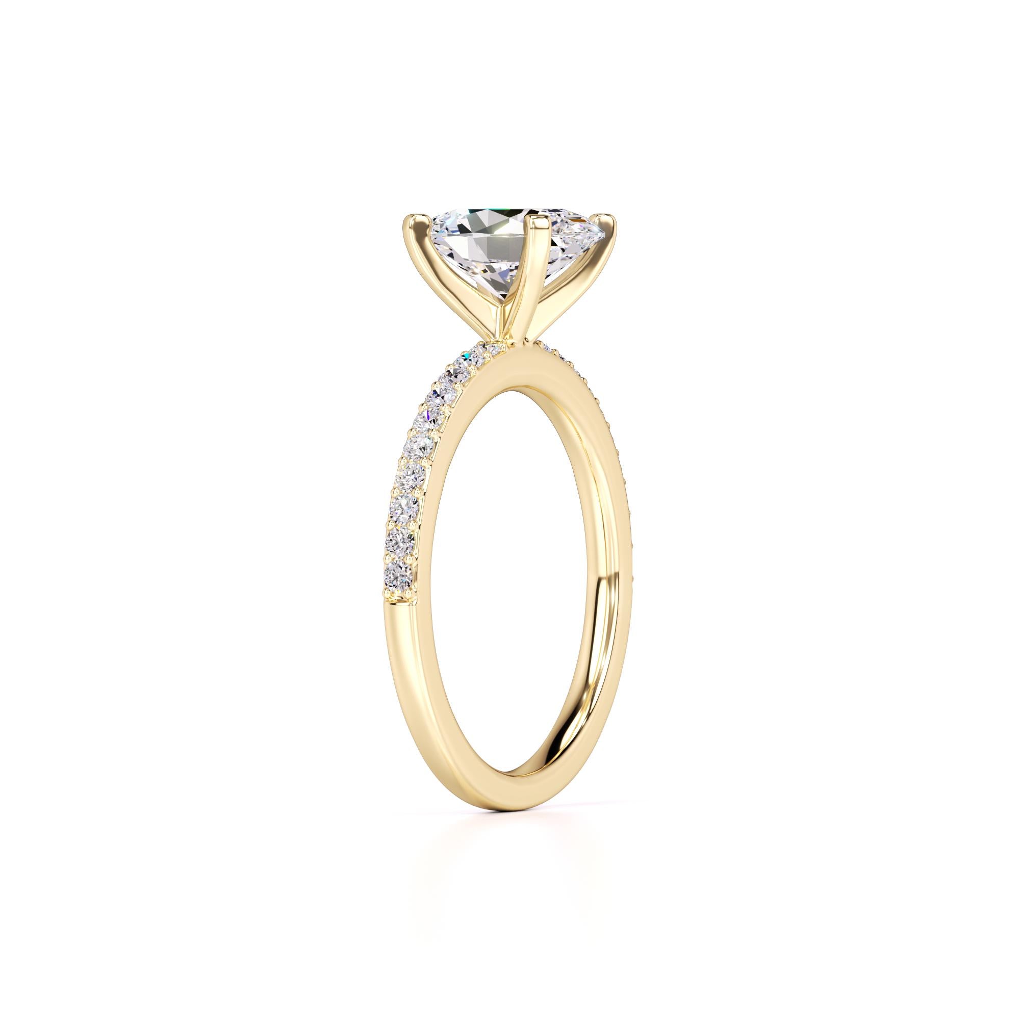Michelle Lab Grown Diamond Ring | Yellow Gold | 3