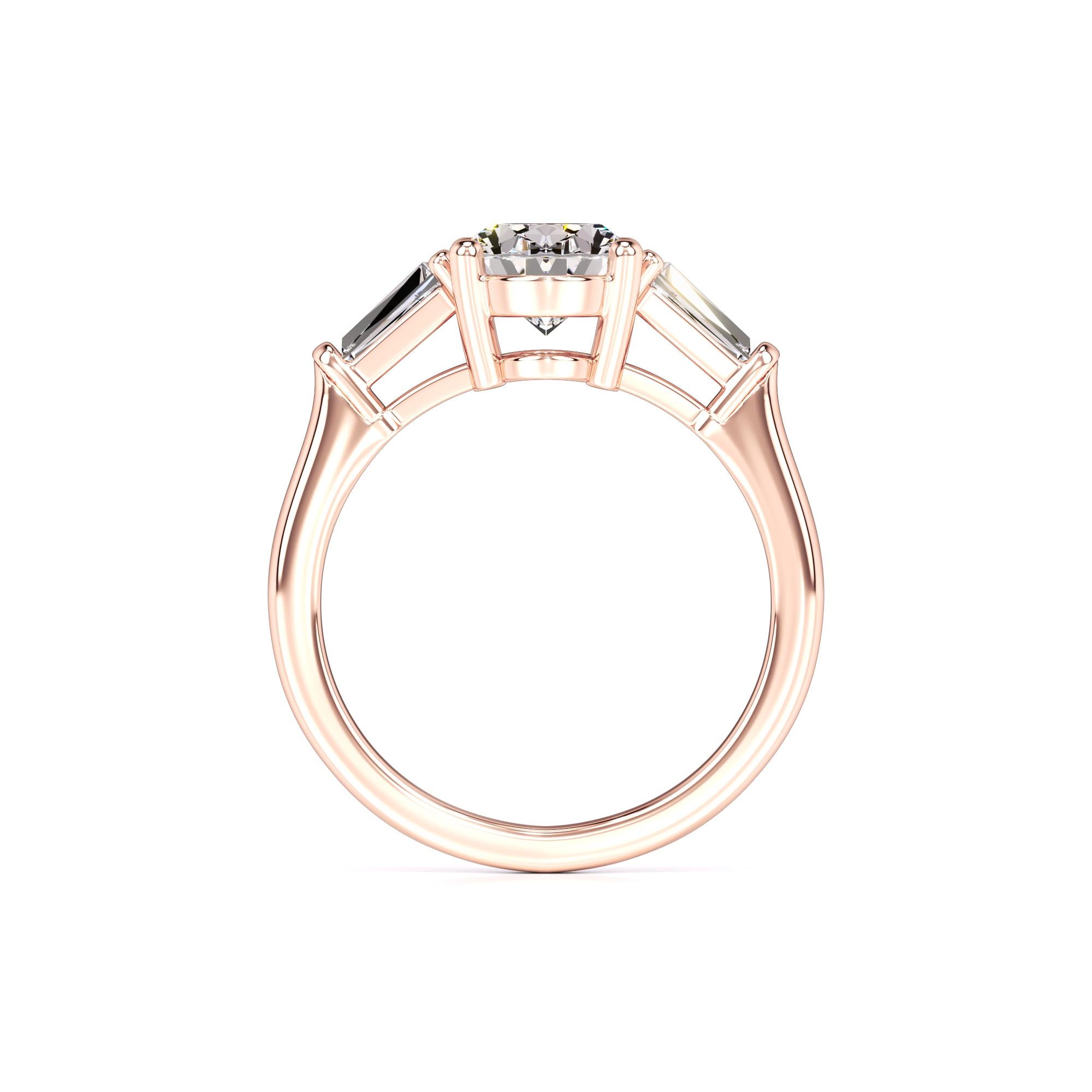 Leah Moissanite & Lab Grown Diamond Ring | Rose Gold | 4