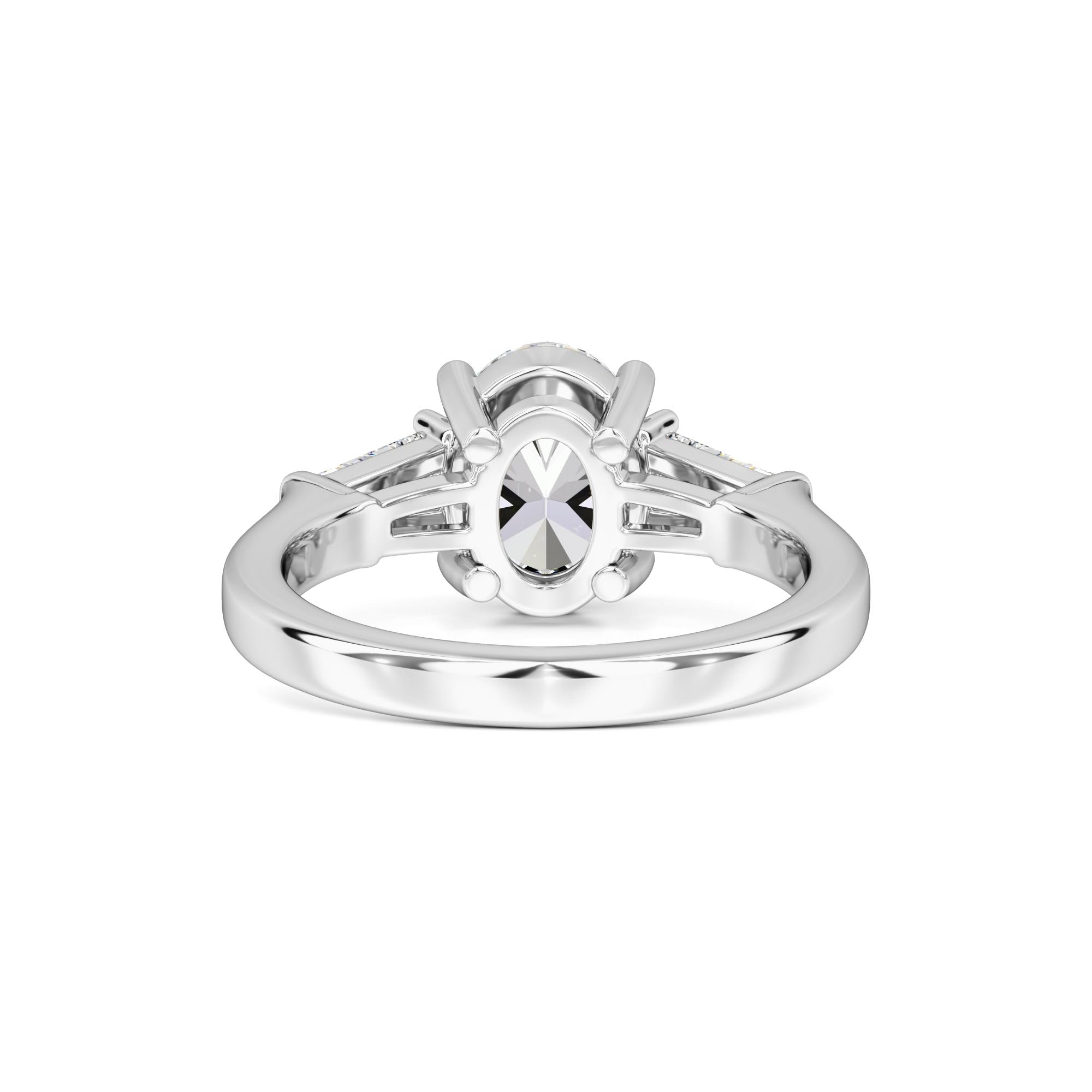 Leah Moissanite & Lab Grown Diamond Ring | White Gold | 3