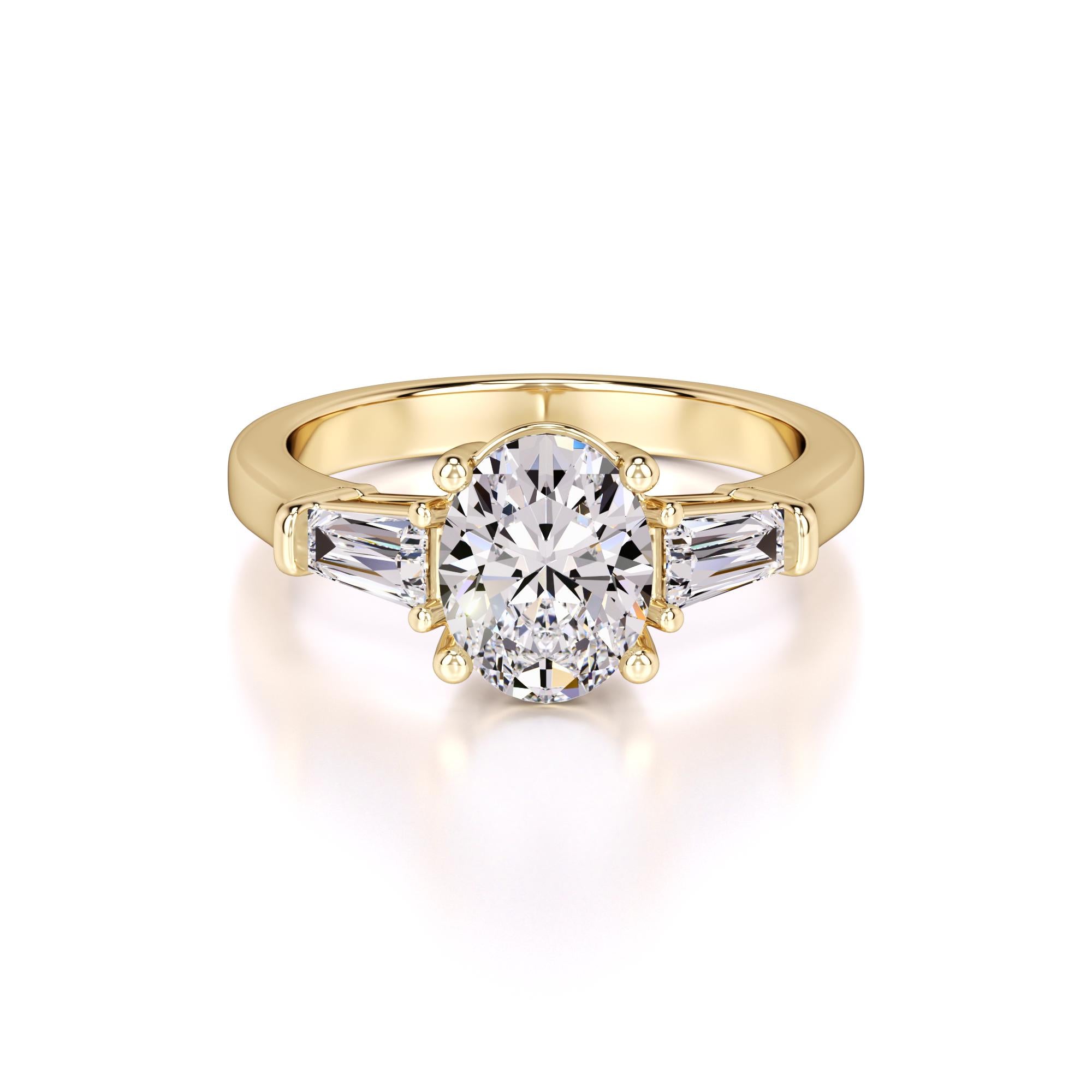 Leah Lab Grown Diamond Ring | Yellow Gold | 1