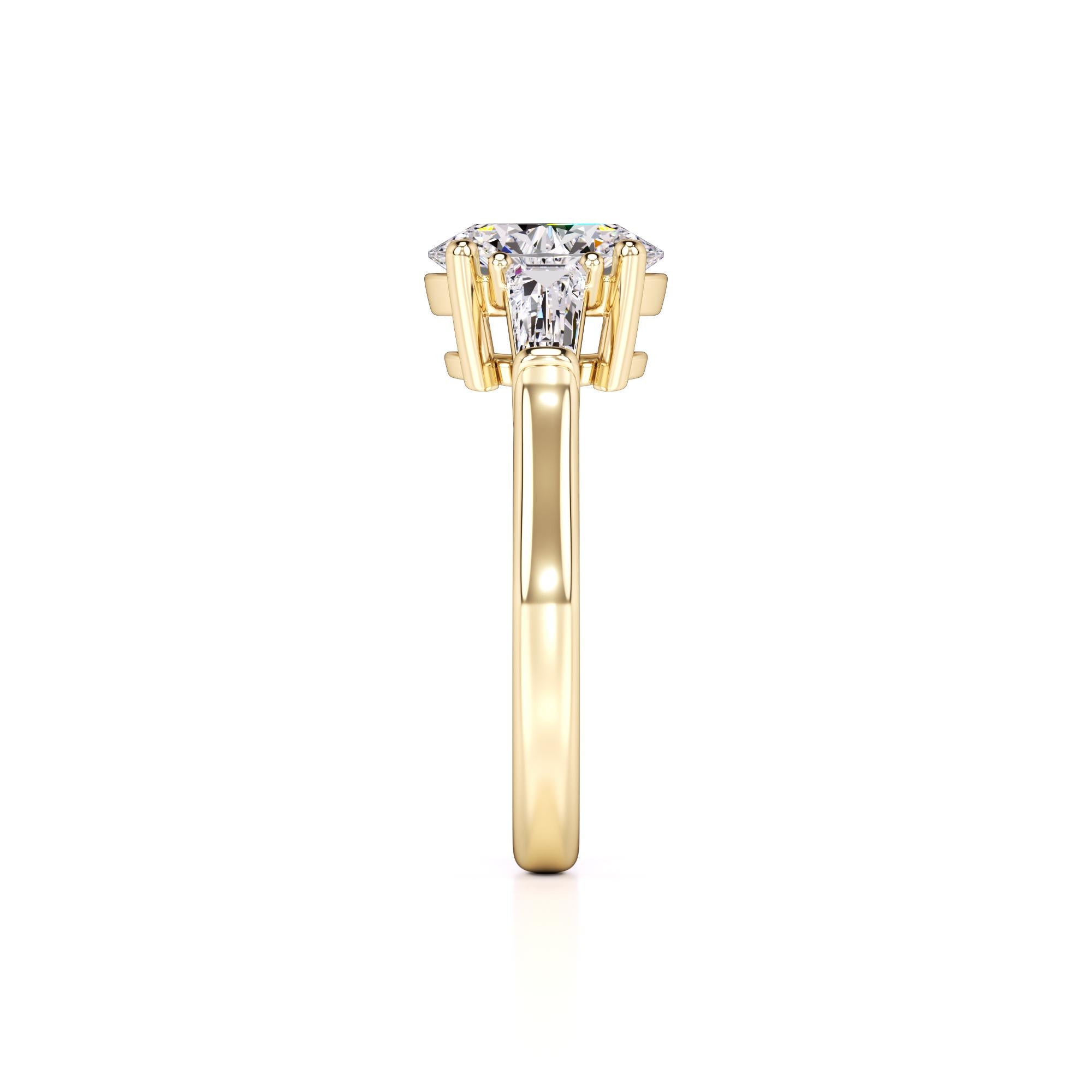 Leah Lab Grown Diamond Ring | Yellow Gold | 4