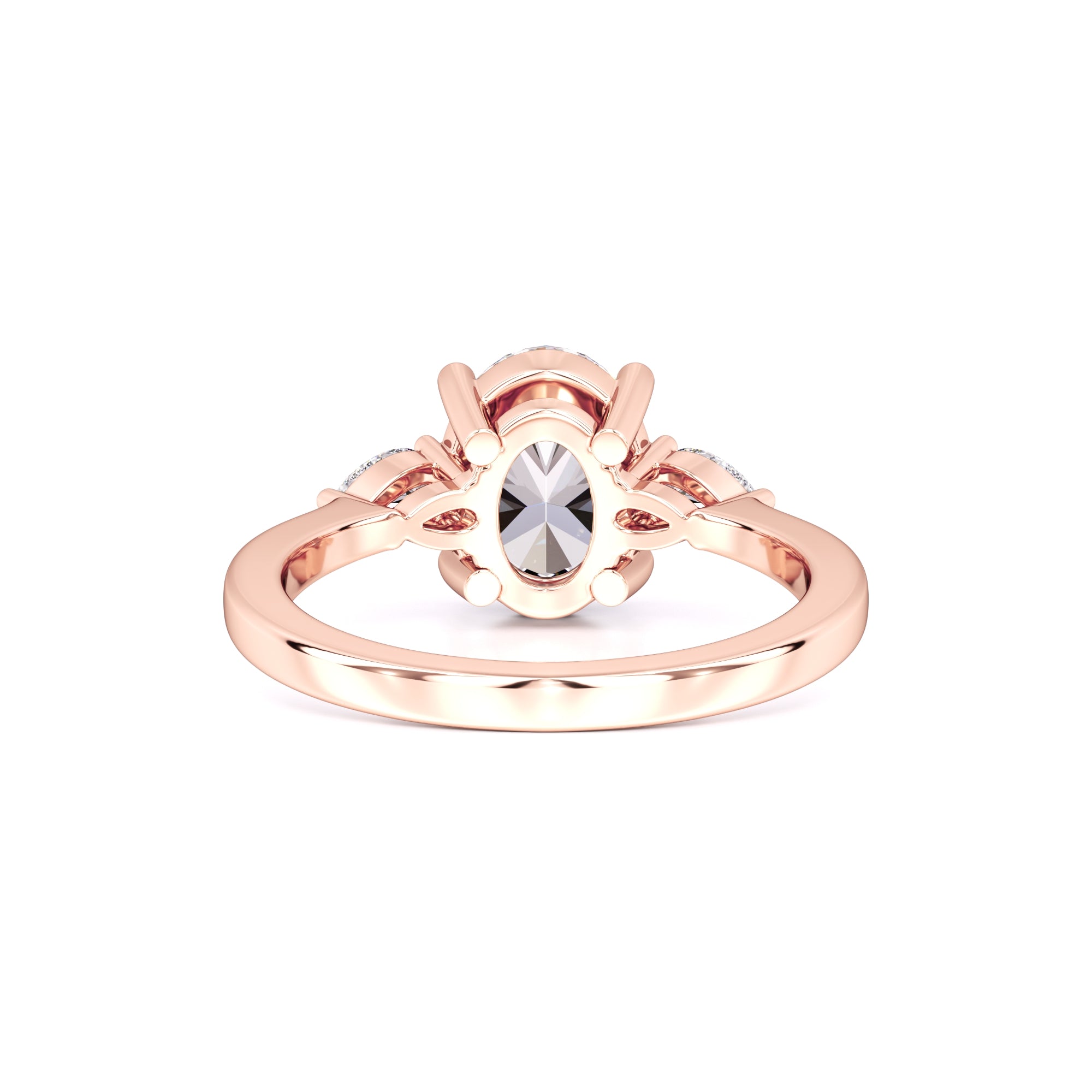 Zara Moissanite & Lab Grown Diamond Ring | Rose Gold | 3