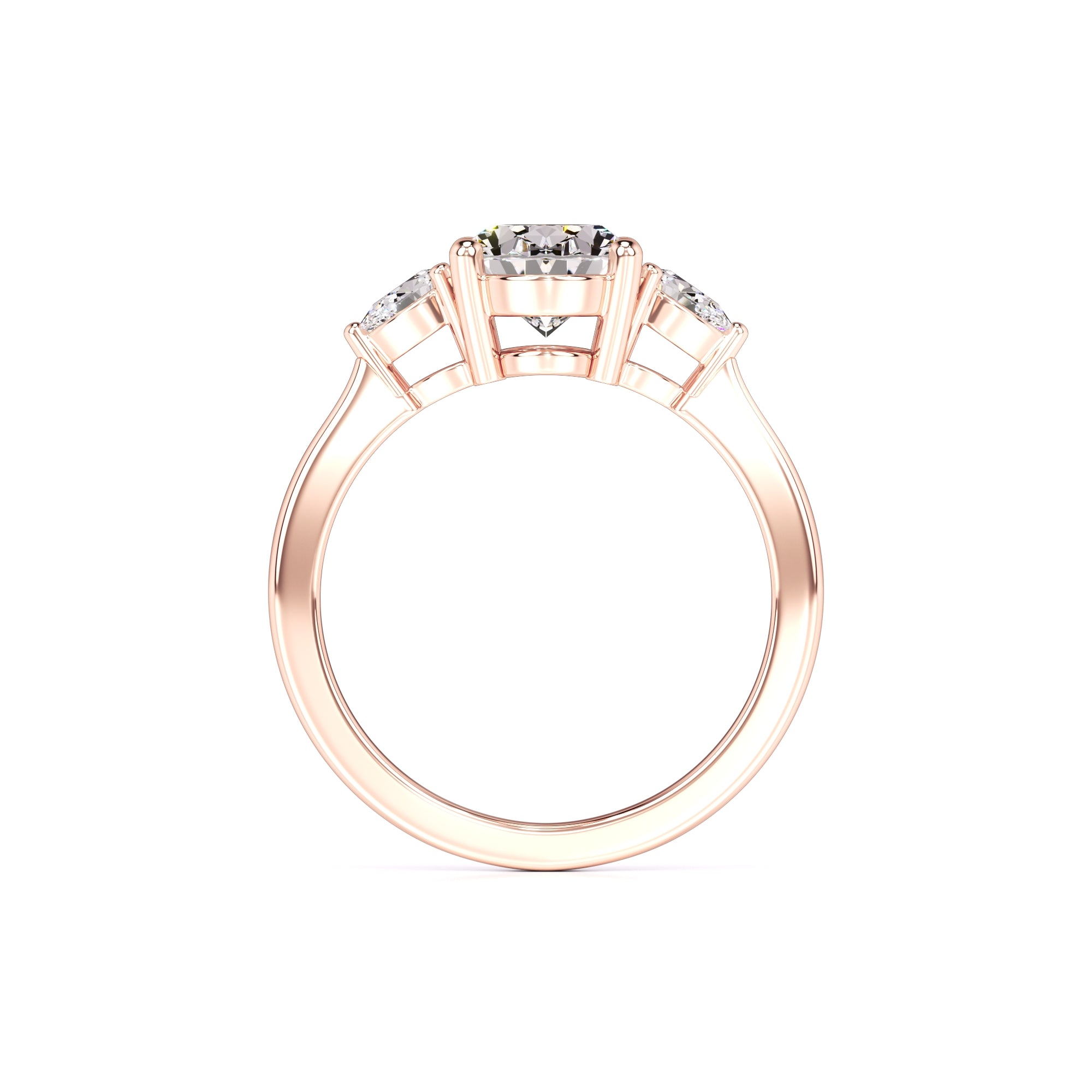 Zara Moissanite & Lab Grown Diamond Ring | Rose Gold | 4