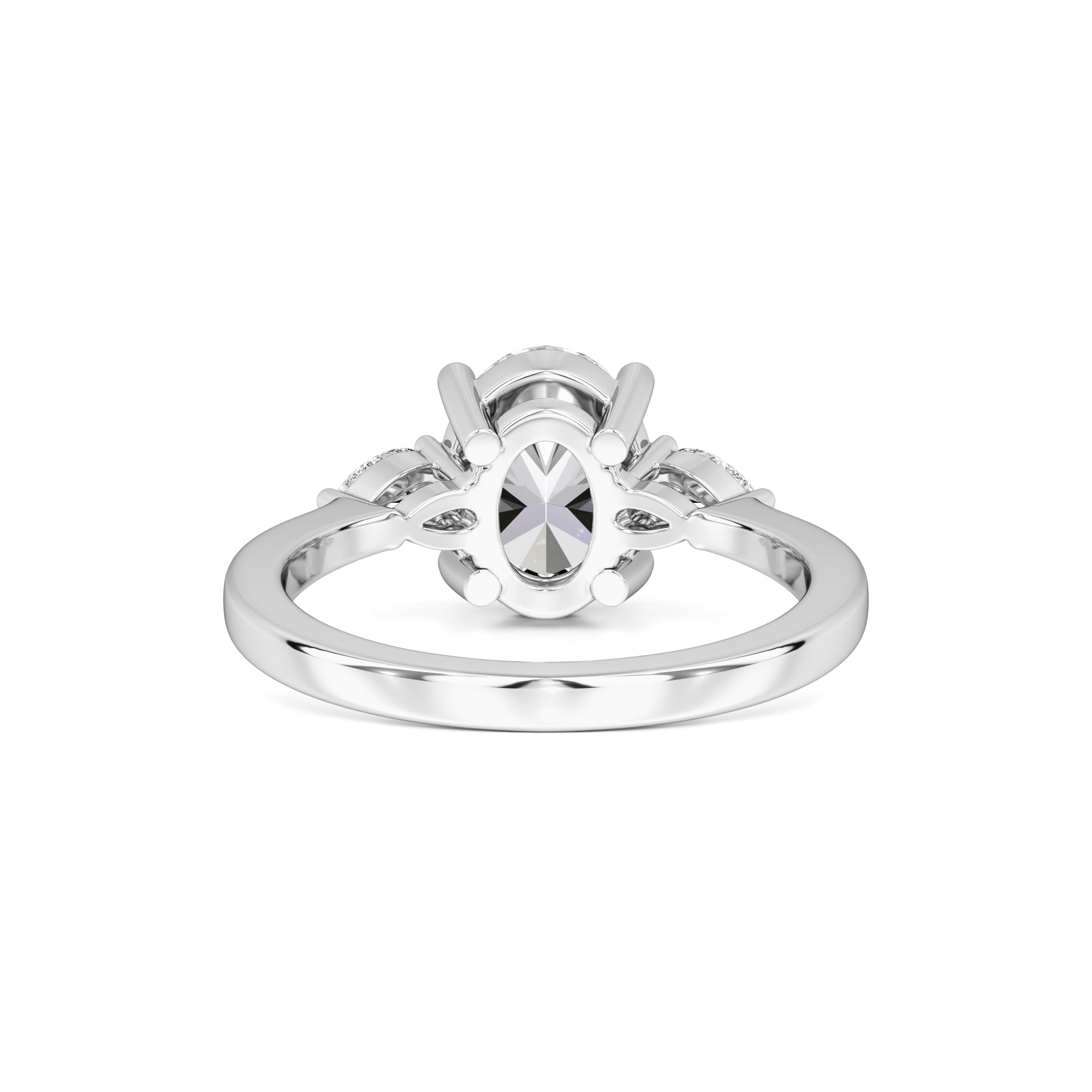 Zara Moissanite & Lab Grown Diamond Ring | White Gold | 3