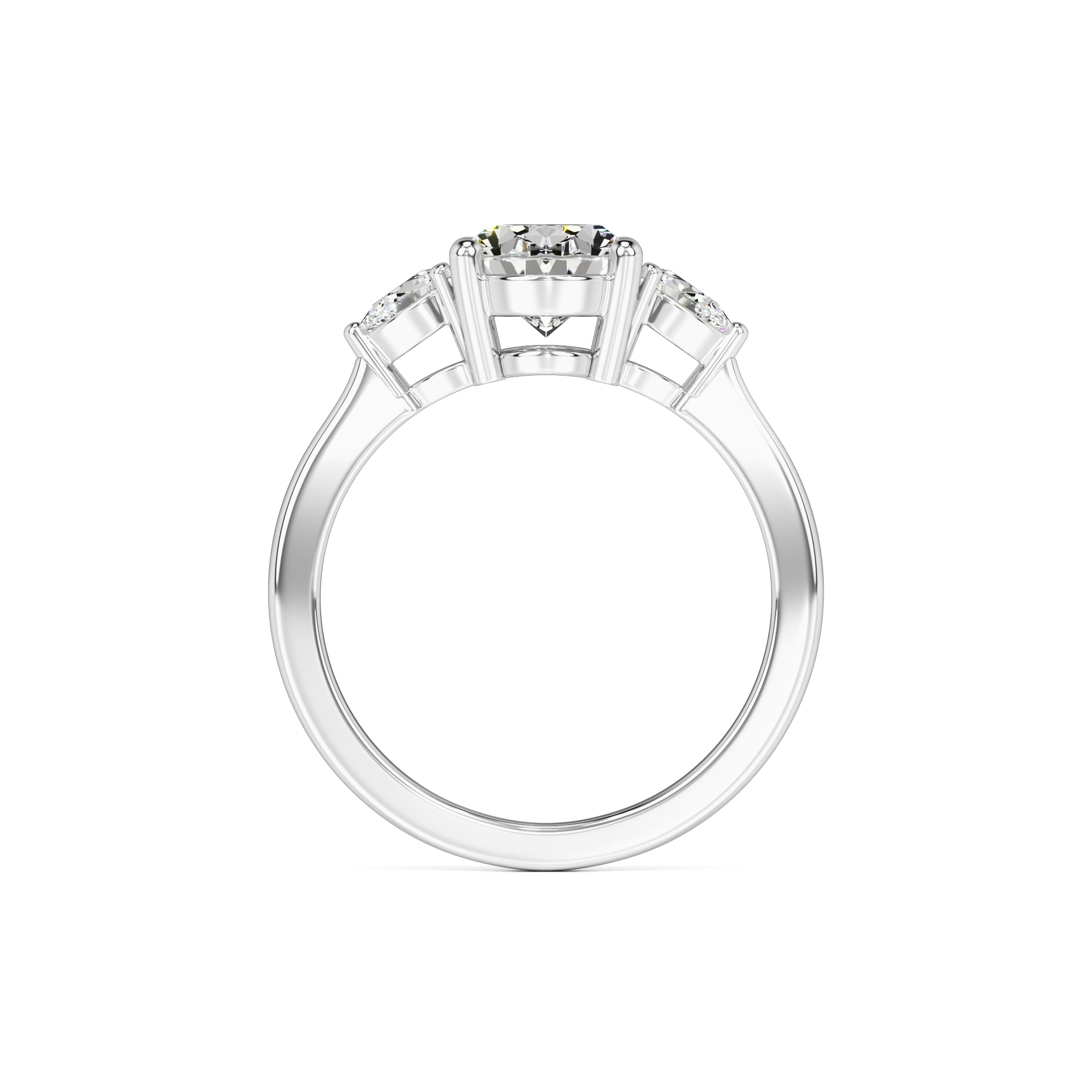 Zara Moissanite & Lab Grown Diamond Ring | White Gold | 4