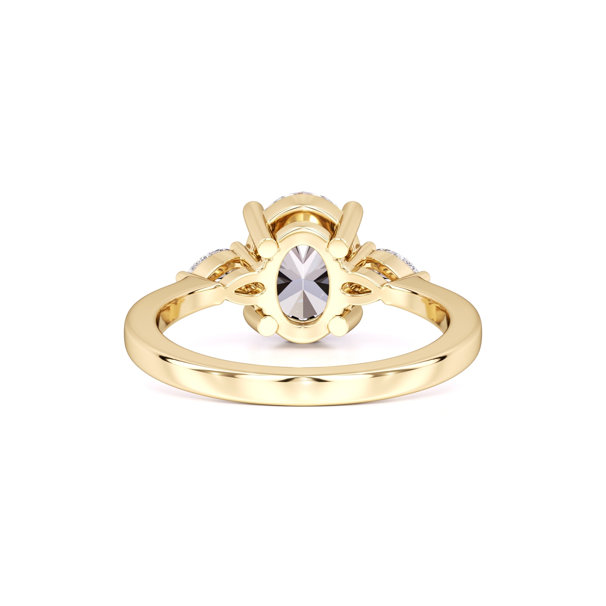 Zara Moissanite & Lab Grown Diamond Ring | Yellow Gold | 3